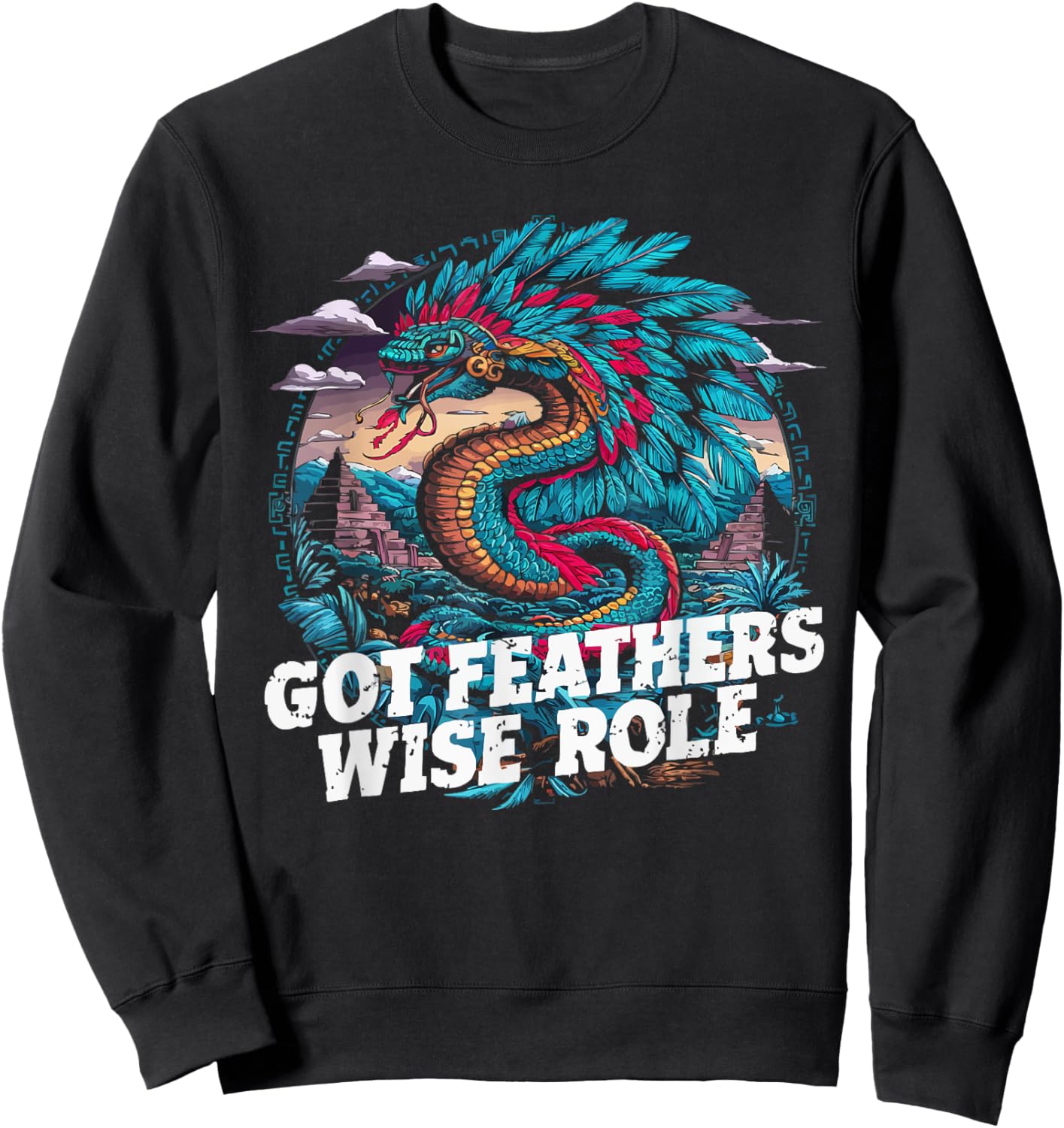Aztec God Aztec Culture Mayan Indigenous Quetzalcoatl Sweatshirt - Sweatshirt | Black
