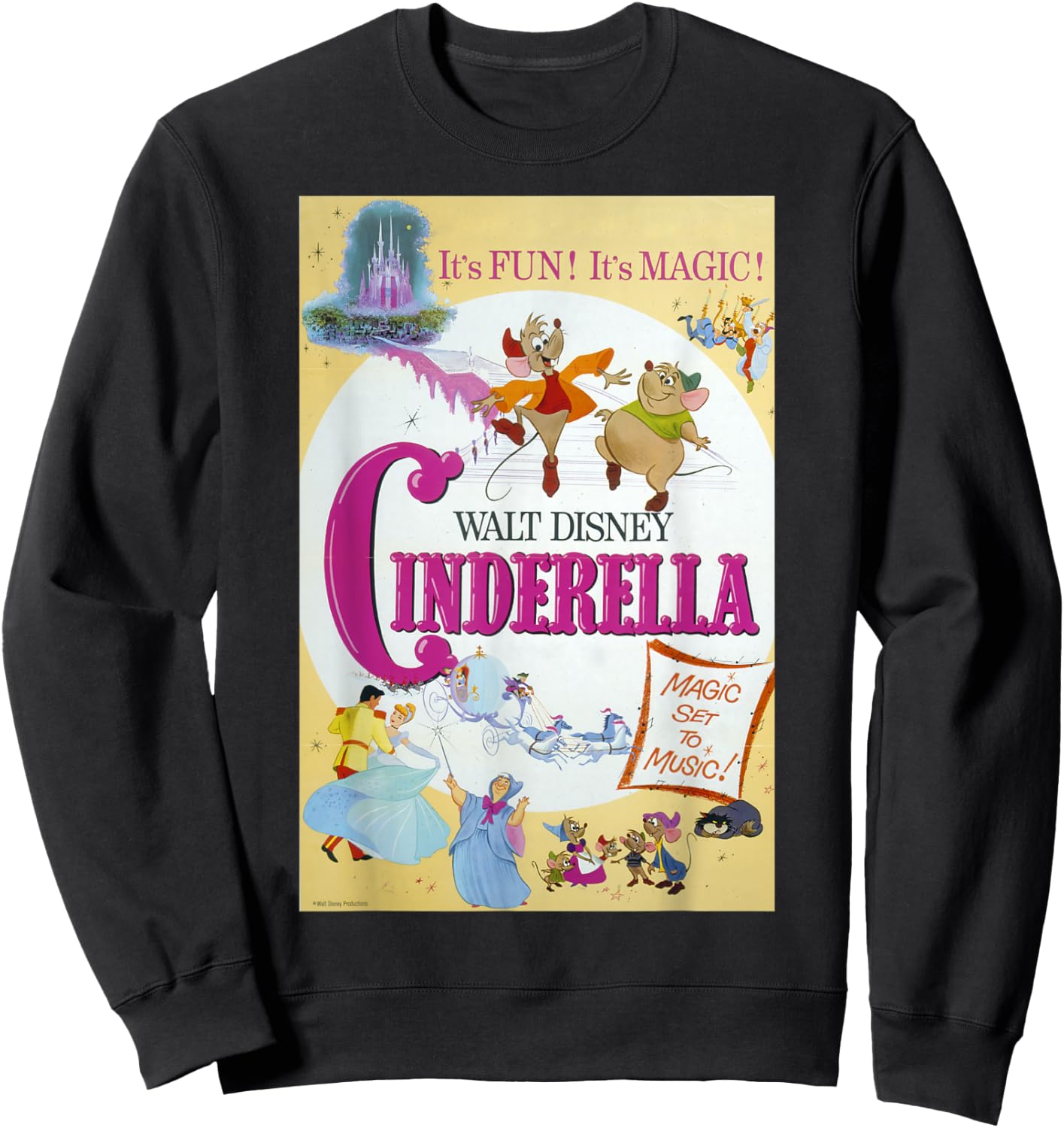 Disney Cinderella Vintage Poster Small Sweatshirt - Sweatshirt | Black