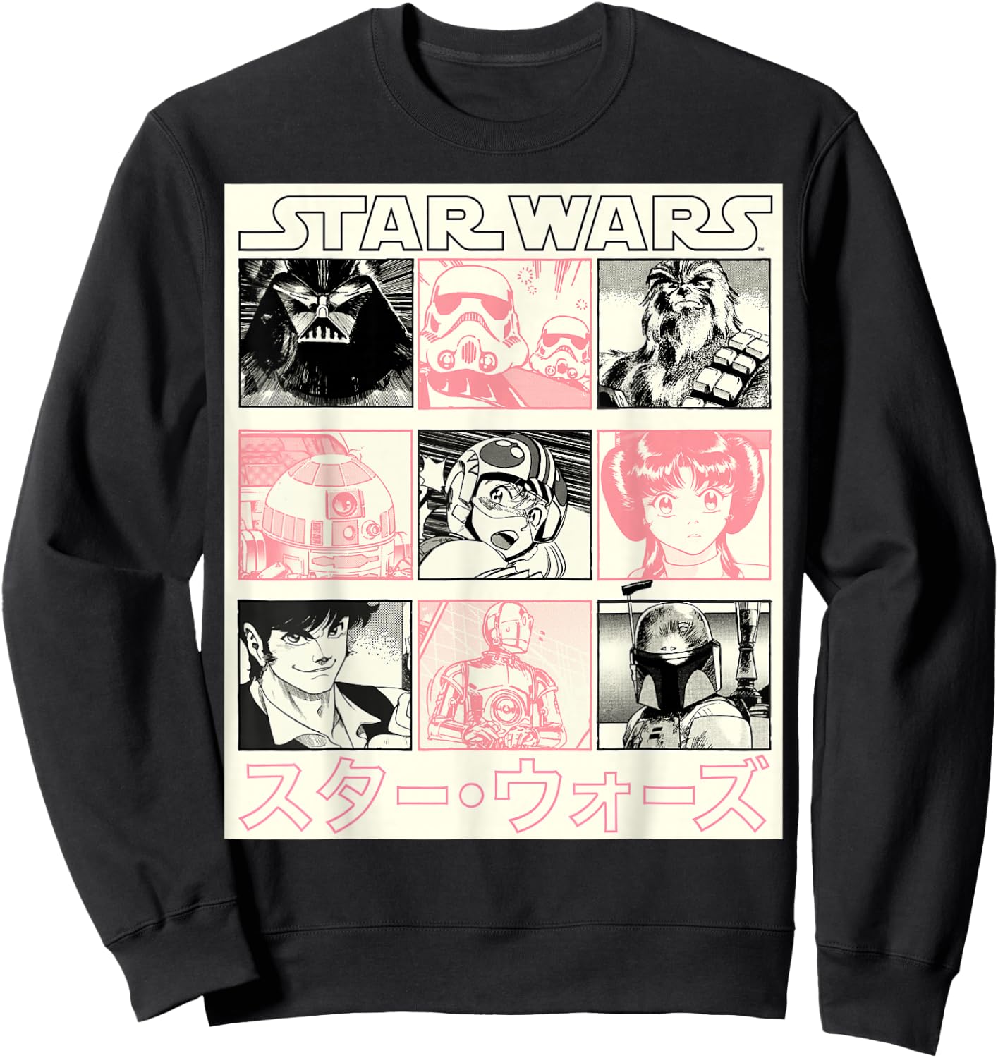Star Wars Manga Style Comic Panels Sweatshirt - Sweatshirt | Black