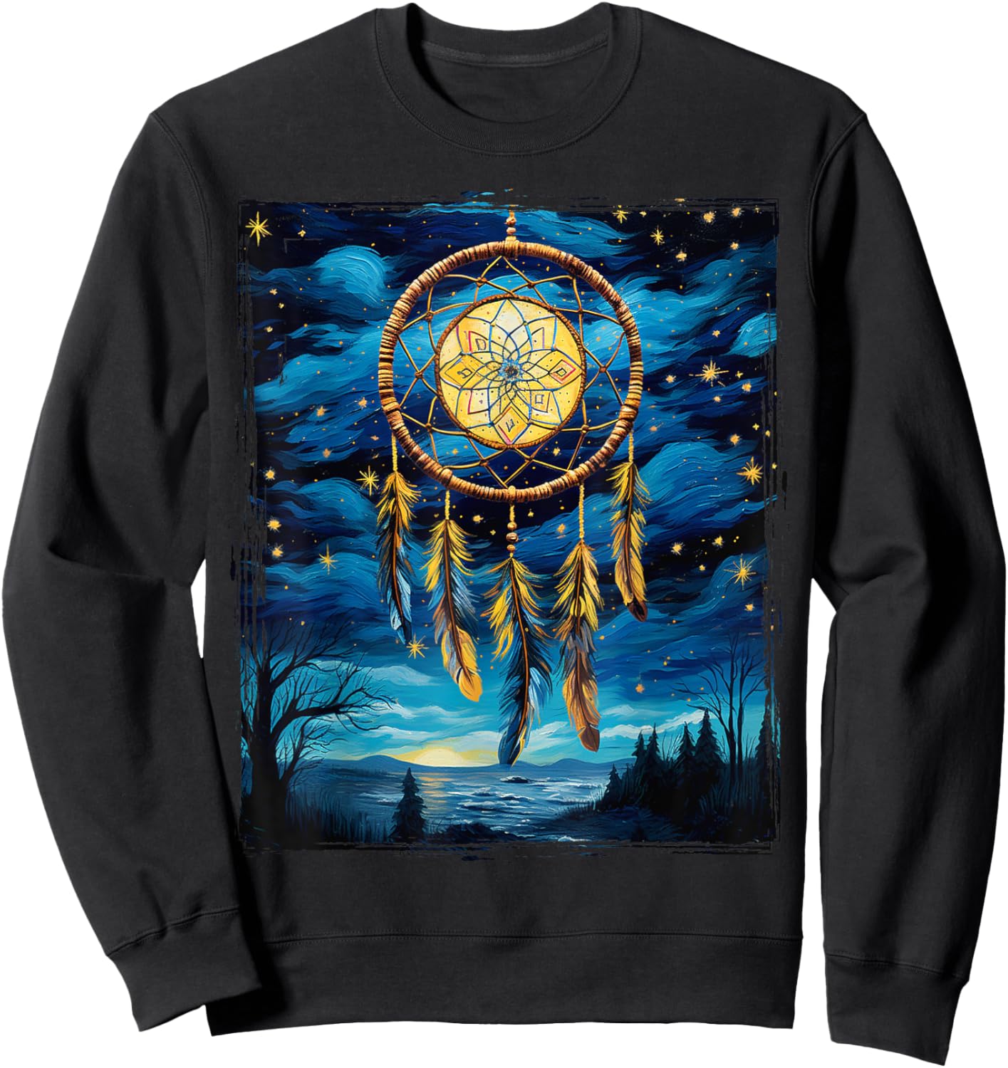Native American Dreamcatcher Indian Design Sweatshirt - Sweatshirt | Black