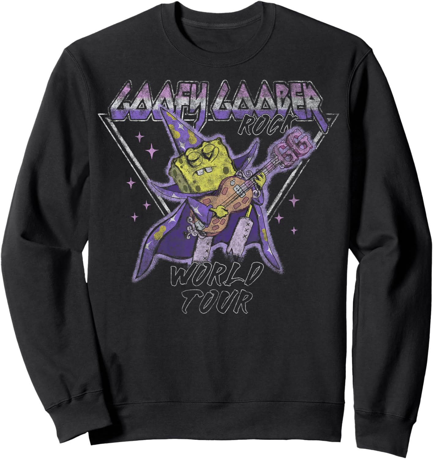 Spongebob Squarepants Goofy Goober Rock World Tour Small Sweatshirt - Sweatshirt | Black