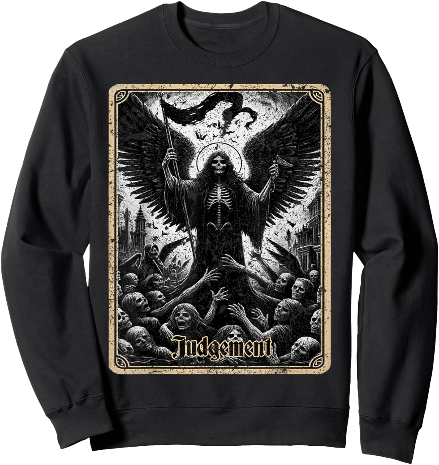 Judgement Tarot Card Scary Sweatshirt - Sweatshirt | Black