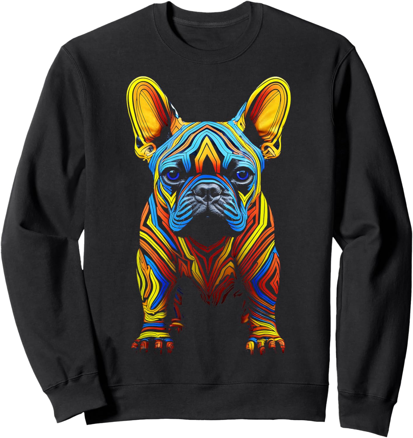 French Bulldog Motif Pet Art Dog French Bulldog Sweatshirt - Sweatshirt | Black