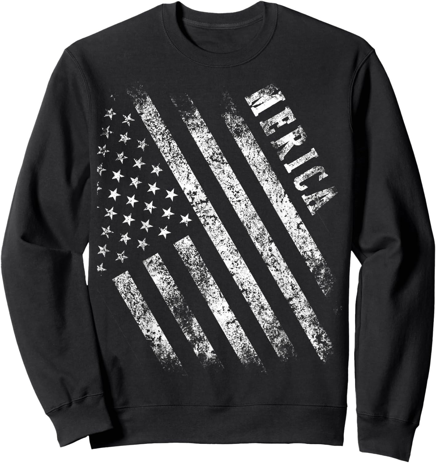 Merica Patriot American Flag USA 4th Of July Gifts Shirt Sweatshirt - Sweatshirt | Black