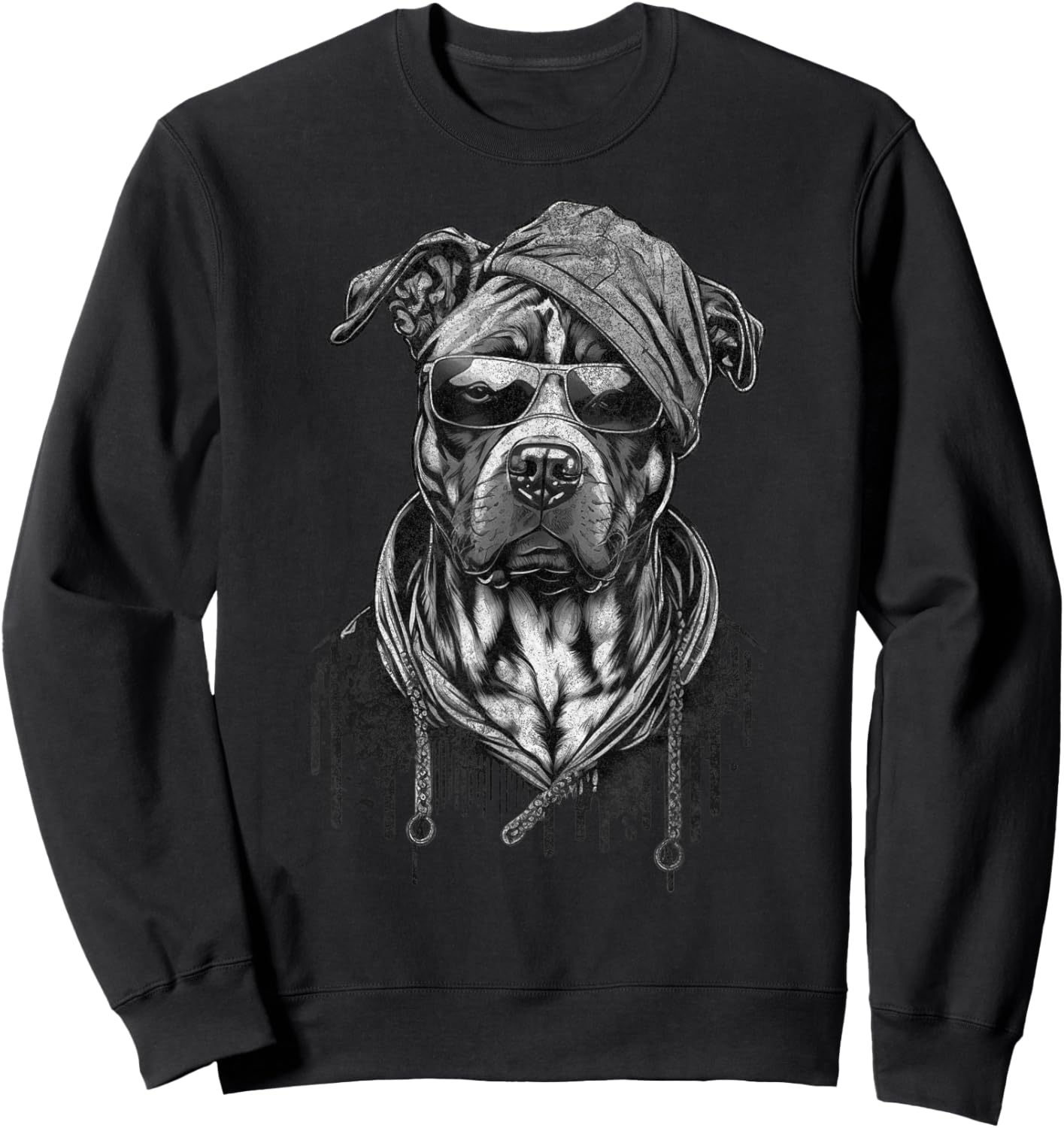 Gangster Rottweiler Urban Streetwear Dog Men Women Kids Sweatshirt - Sweatshirt | Black