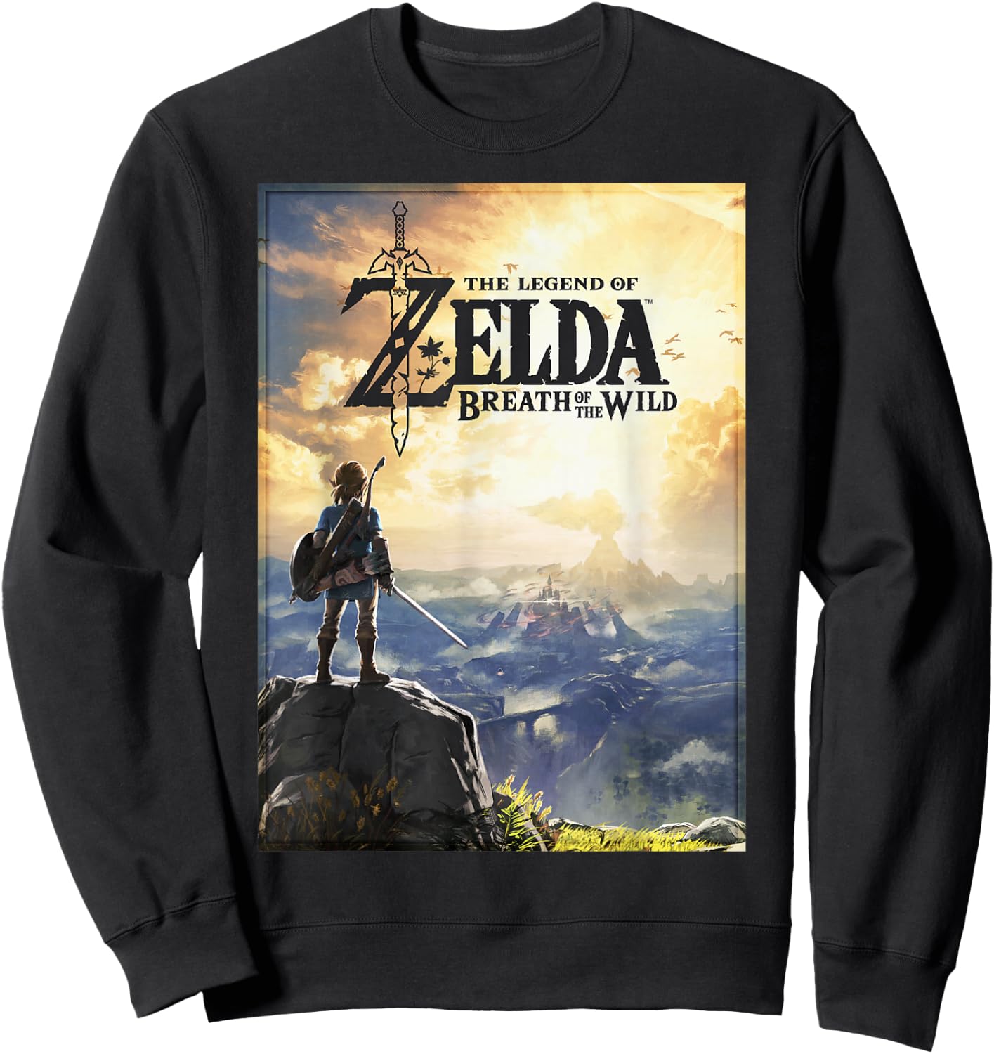 The Legend of Zelda Breath of The Wild Link Horizon Poster Small Sweatshirt - Sweatshirt | Black