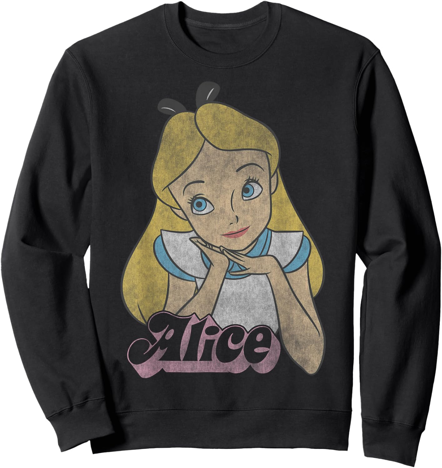 Disney Alice in Wonderland Alice Simple Portrait Sweatshirt - Sweatshirt | Black