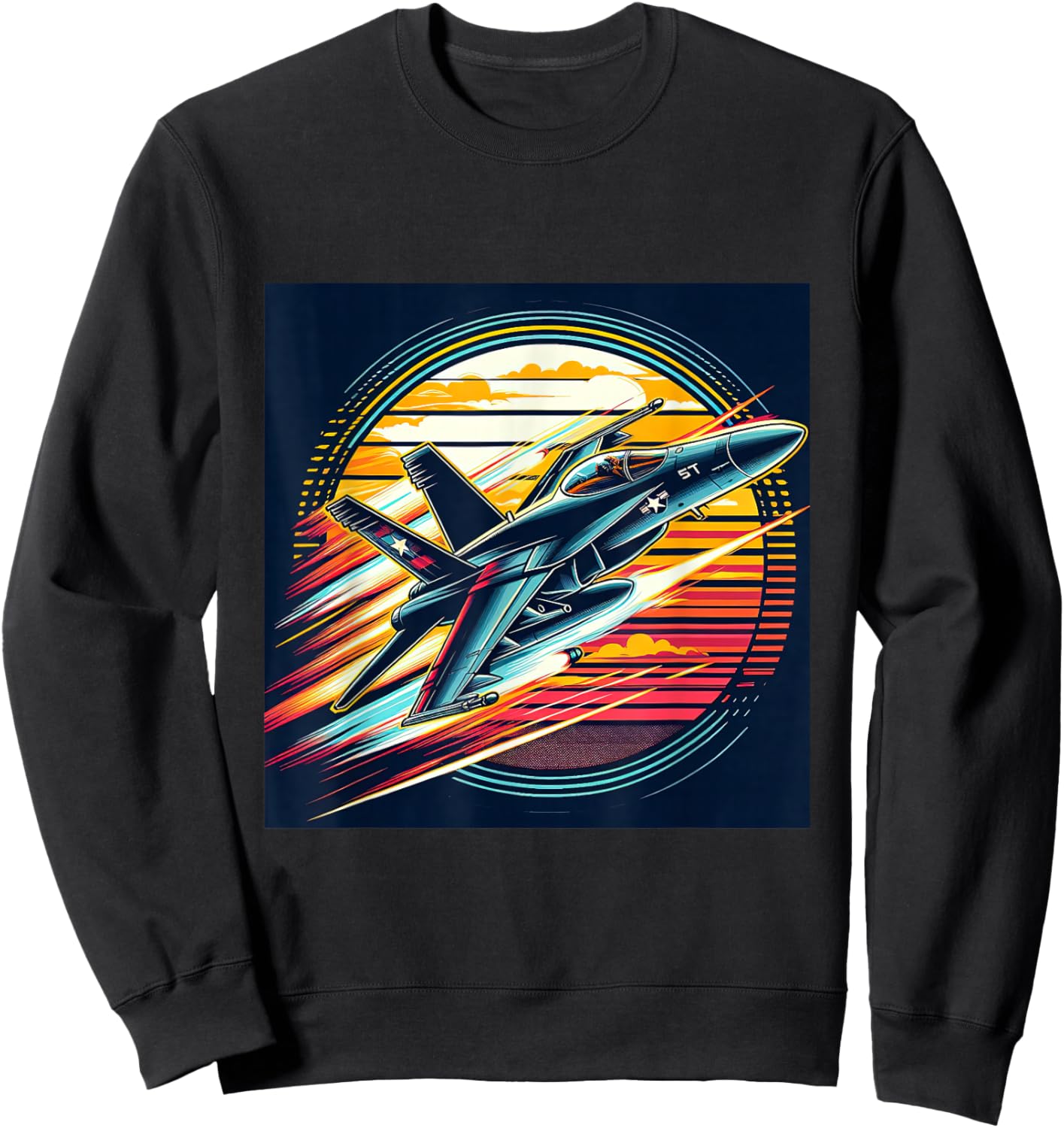 F18 F/A-18 Super Hornet Fighter Jet Naval Aviation Pilot Sweatshirt - Sweatshirt | Black