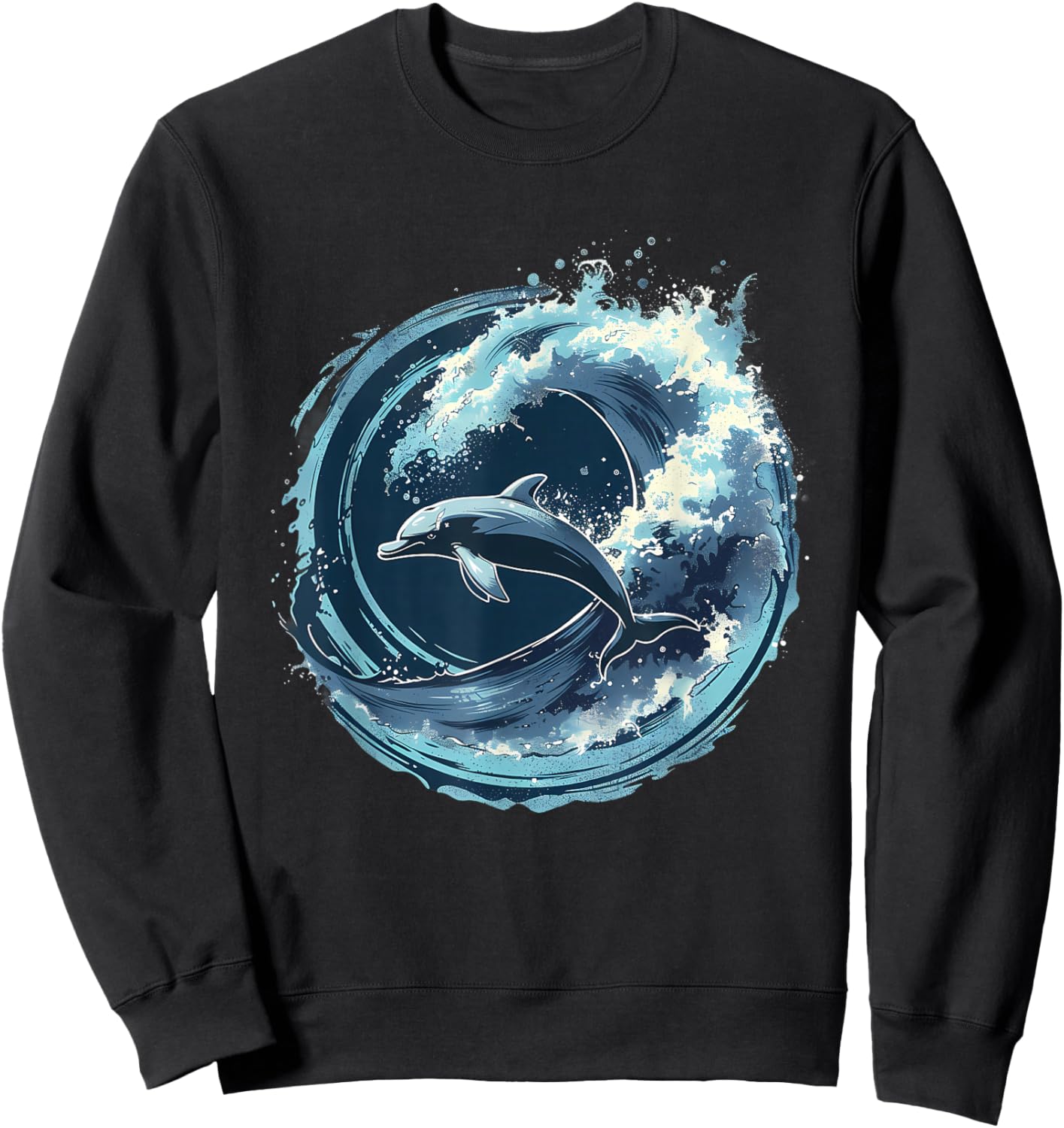 Dolphin Sea Ocean Dolphin Ocean Sea Animal Dolphin Lover Sweatshirt - Sweatshirt | Black
