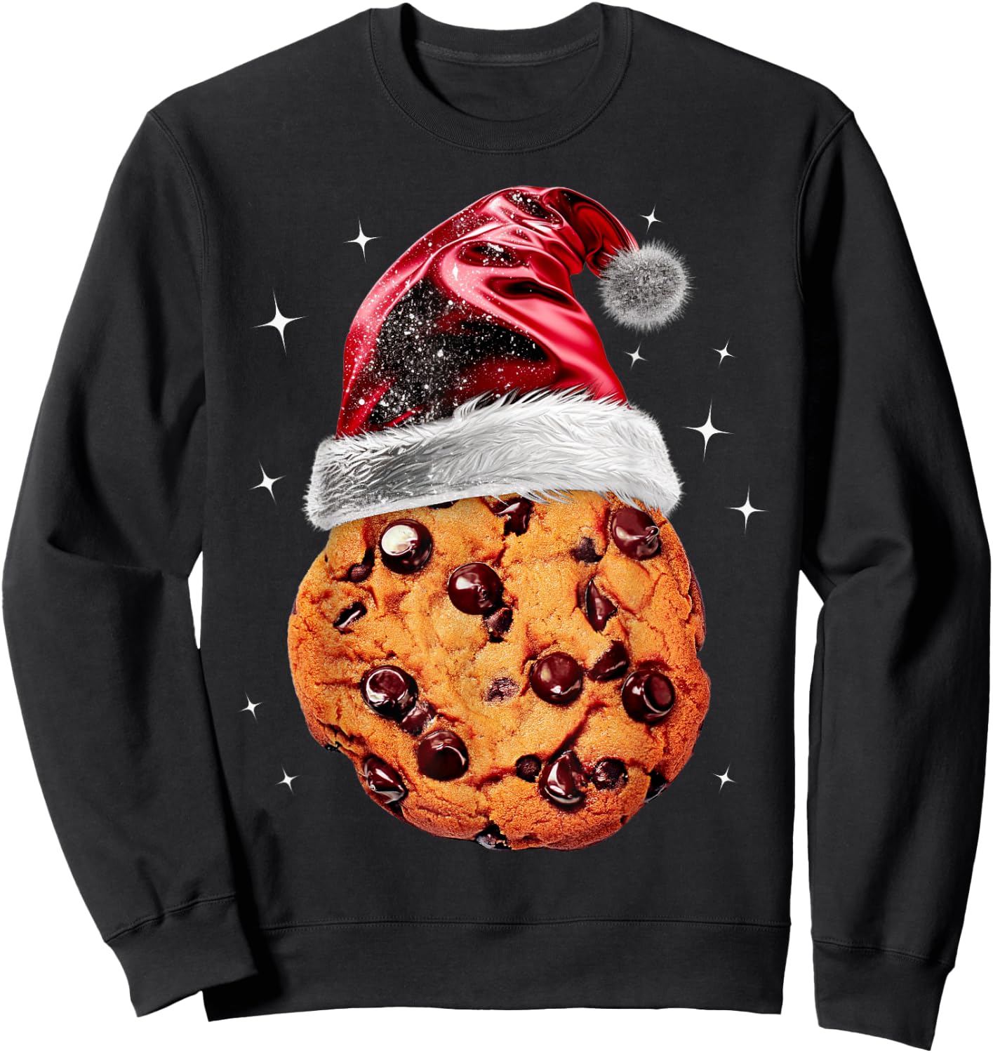 Chocolate Chip Cookie Christmas Costume Lazy Party Sweatshirt - Sweatshirt | Black