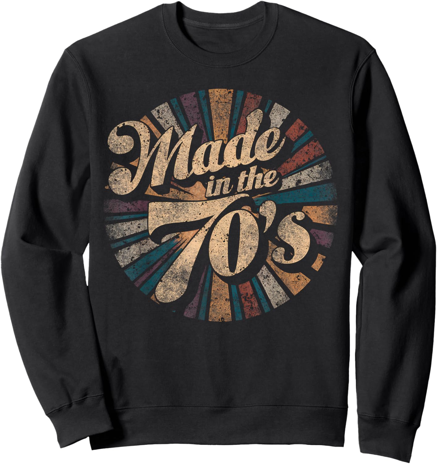 Retro Vintage 70s Party Design Made In The 70's Sweatshirt - Sweatshirt | Black