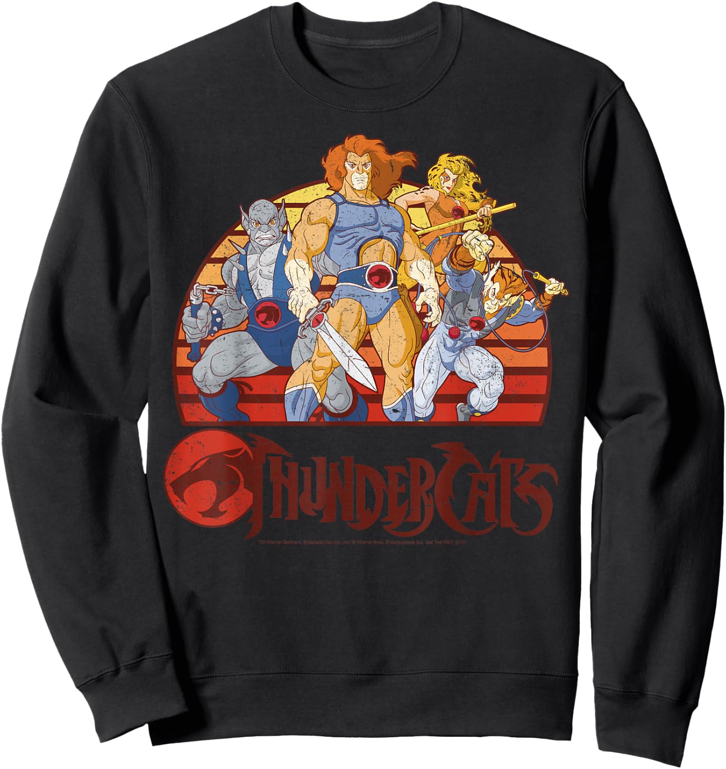 Thundercats Group Retro Sunset Sweatshirt - Sweatshirt | Black