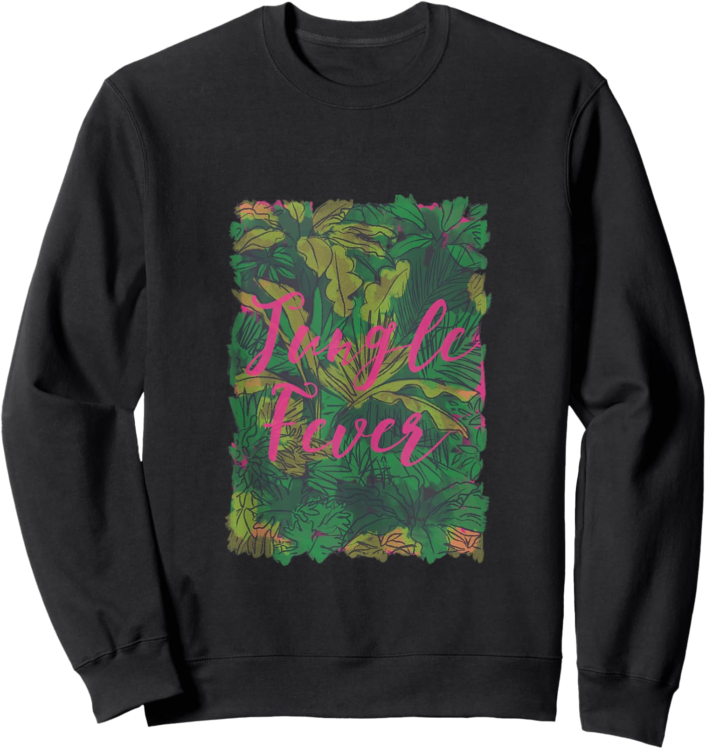 Jungle Fever Palm Trees Party Tropic Vibes Gift Girls Boys Sweatshirt - Sweatshirt | Black