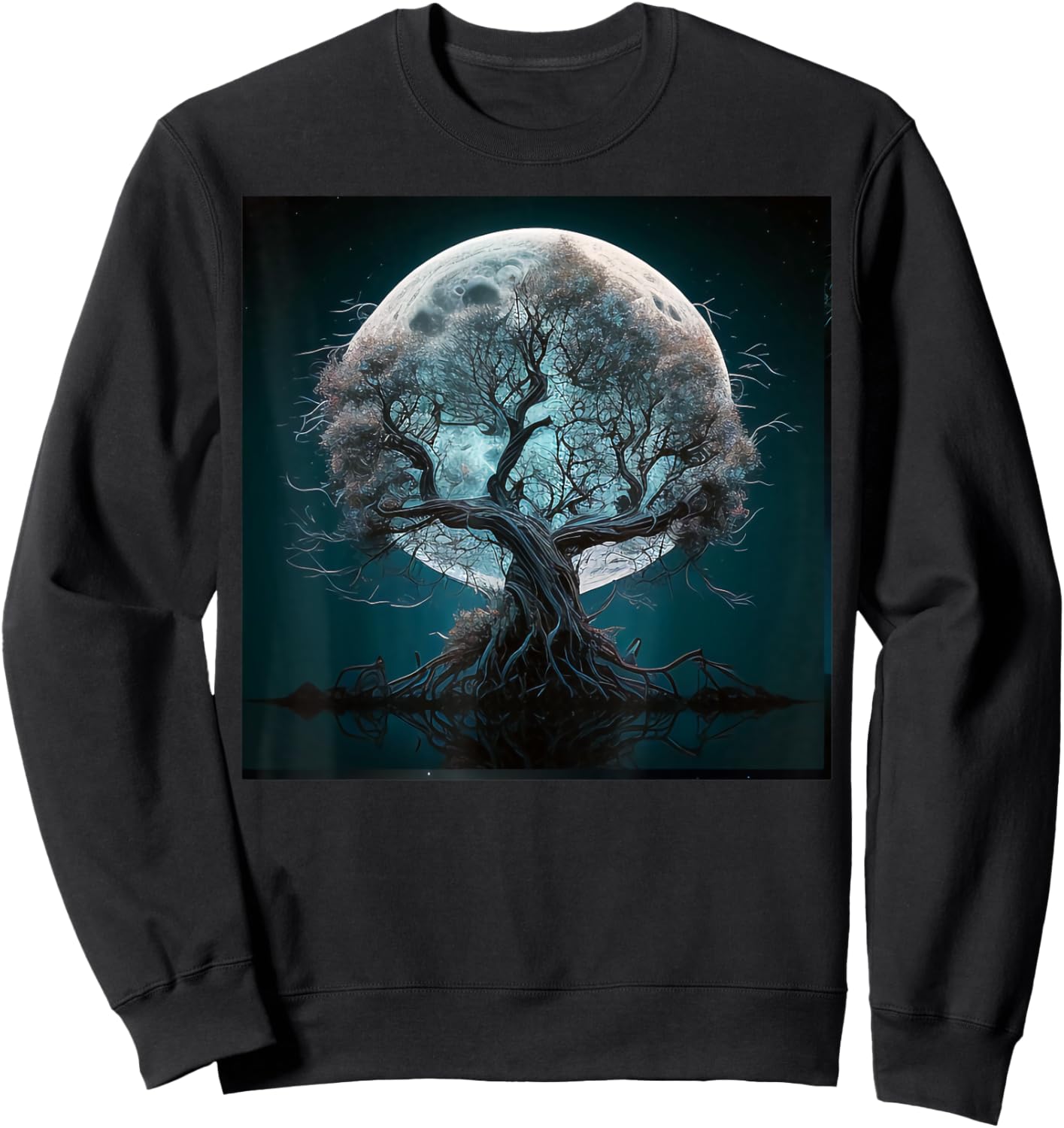 Yoga Meditation Celtic Gifts for Spiritual People Tree of Life Symbol Celtic Tree Yggdrasil Adult Black Small Sweatshirt - Sweatshirt | Black