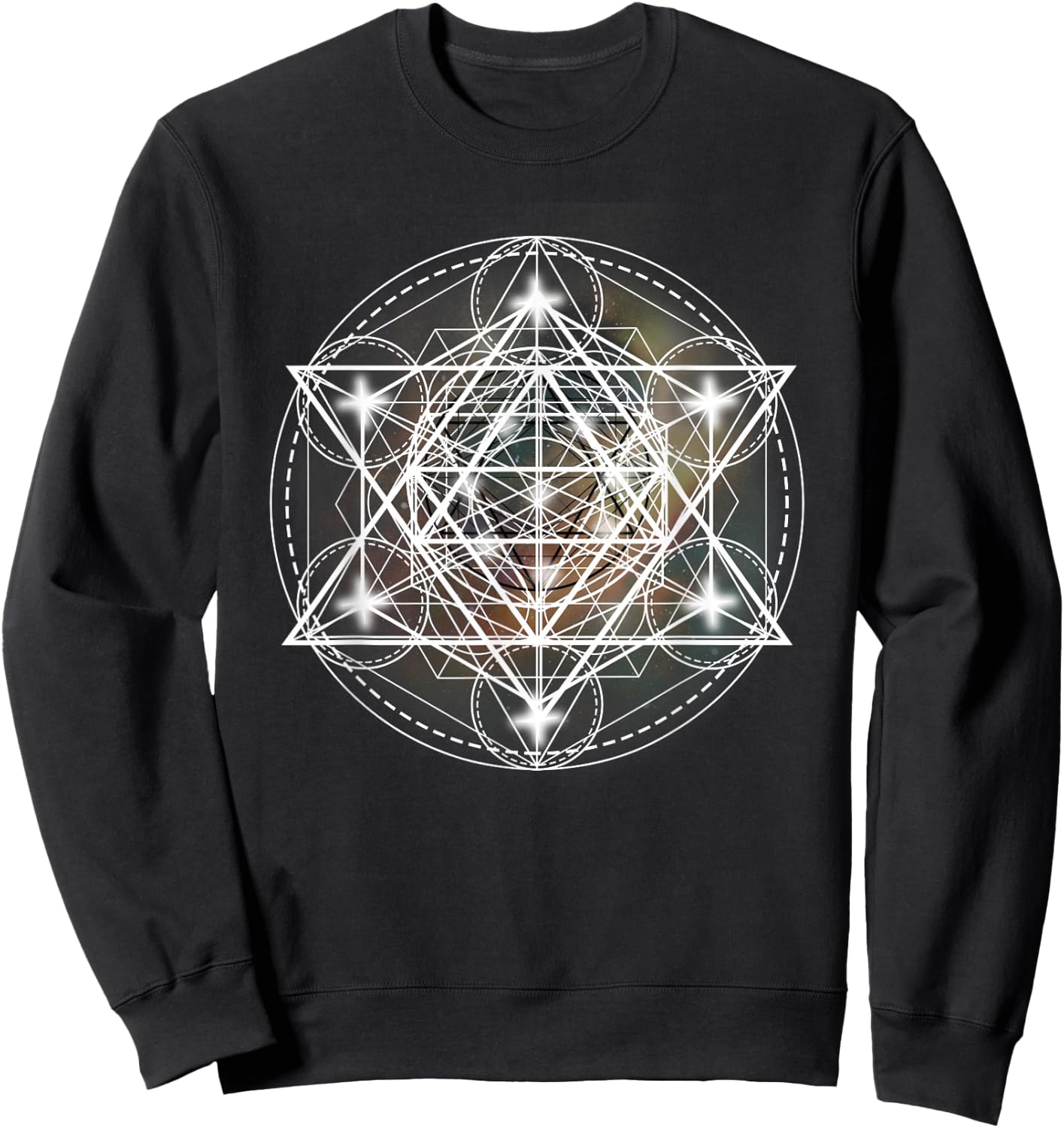 Metatron Cube Sacred Geometry Shirt - Spiritual Yoga Sweatshirt - Sweatshirt | Black