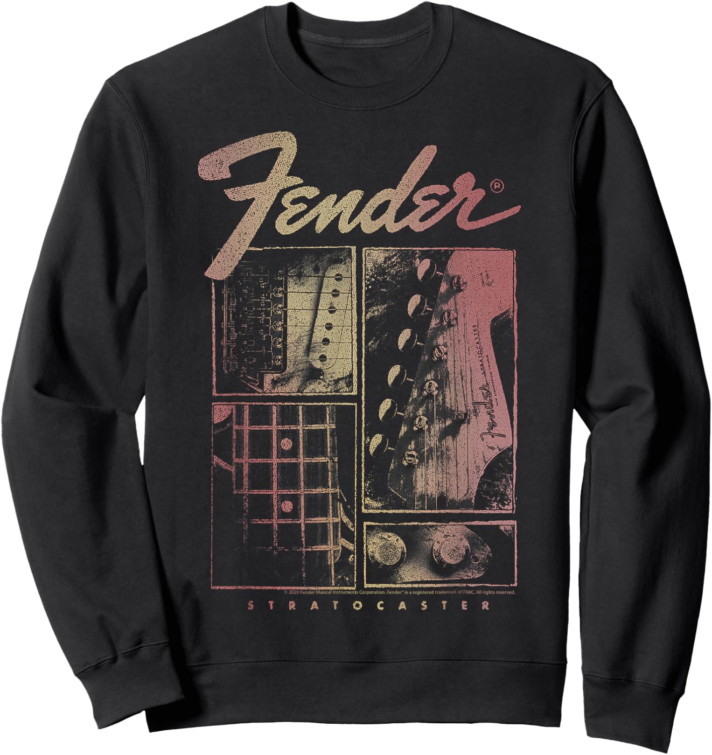 Fender Stratocaster Panels Sweatshirt - Sweatshirt | Black