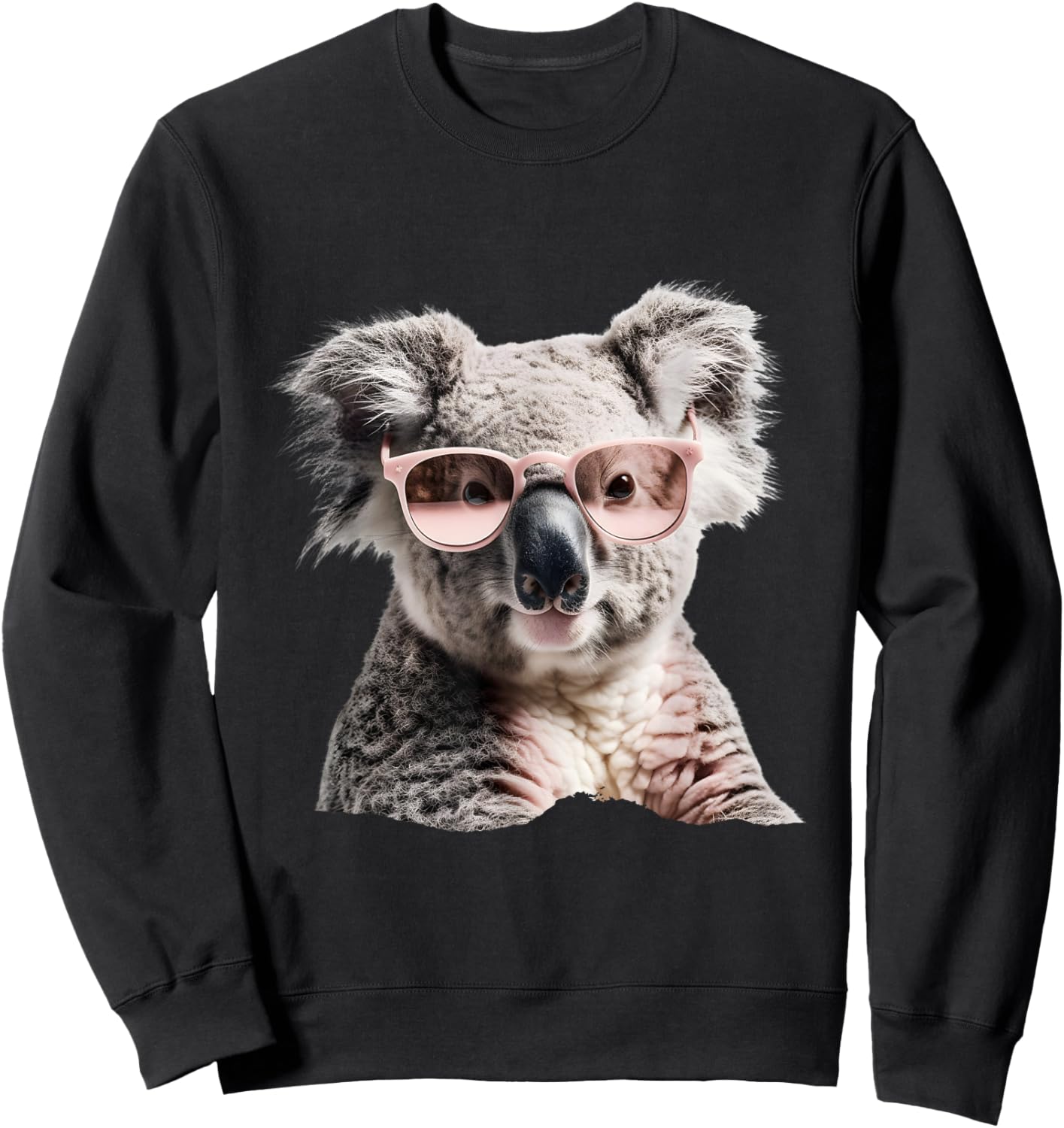 Cute koala with pink sunglasses, Australia, happiness Sweatshirt - Sweatshirt | Black