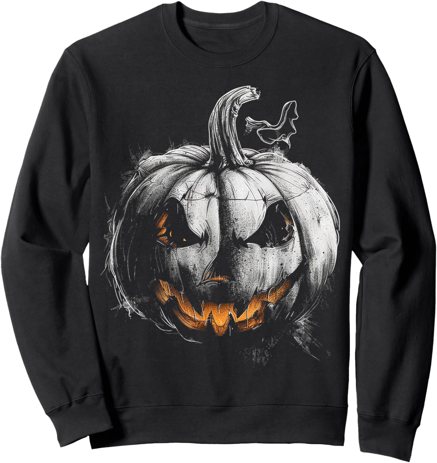 Pumpkin Costume Halloween Graphic Art Pumpkin Sweatshirt - Sweatshirt | Black
