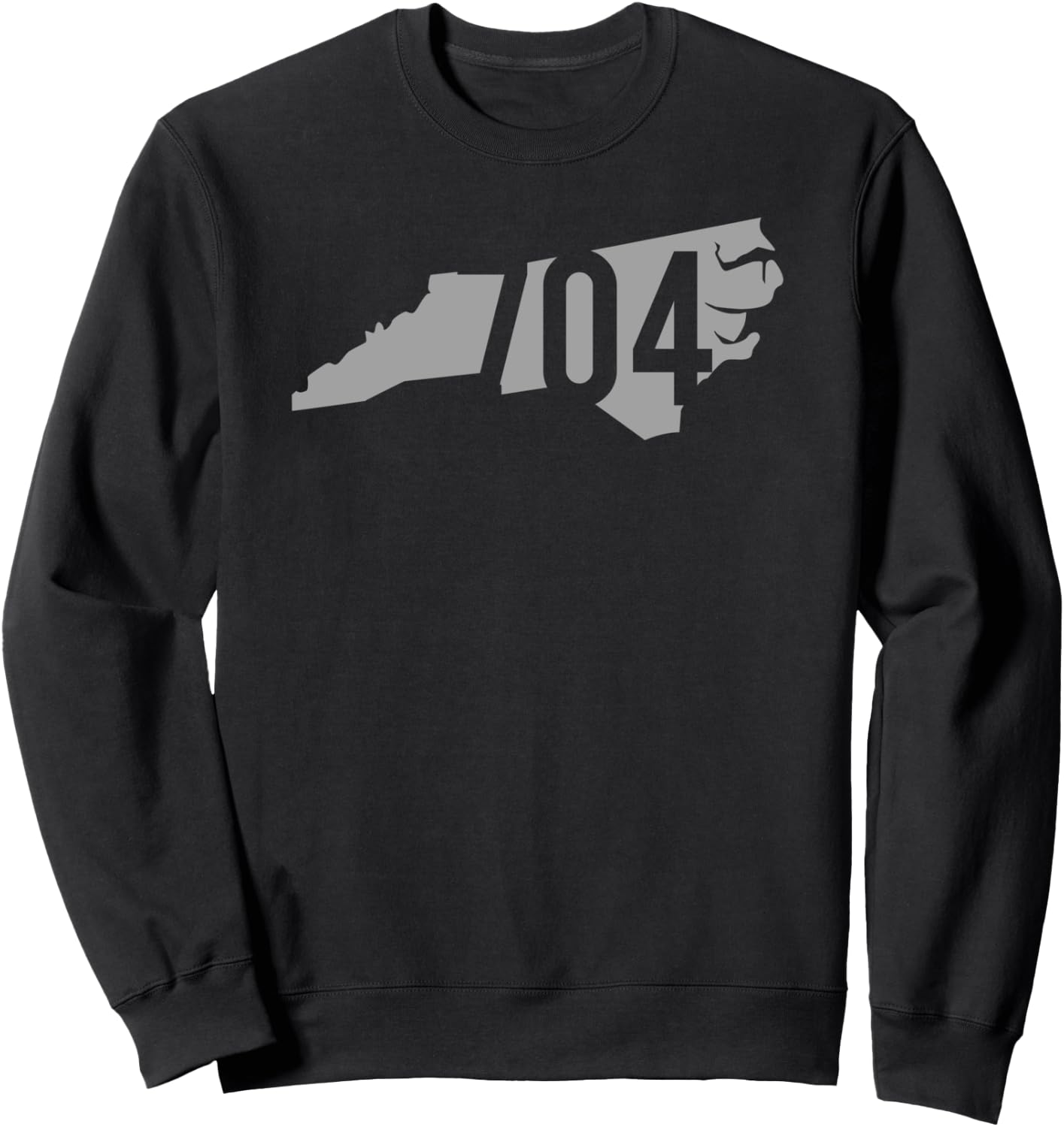704 Area Code, Charlotte, Concord, Gastonia, North Carolina Sweatshirt - Sweatshirt | Black