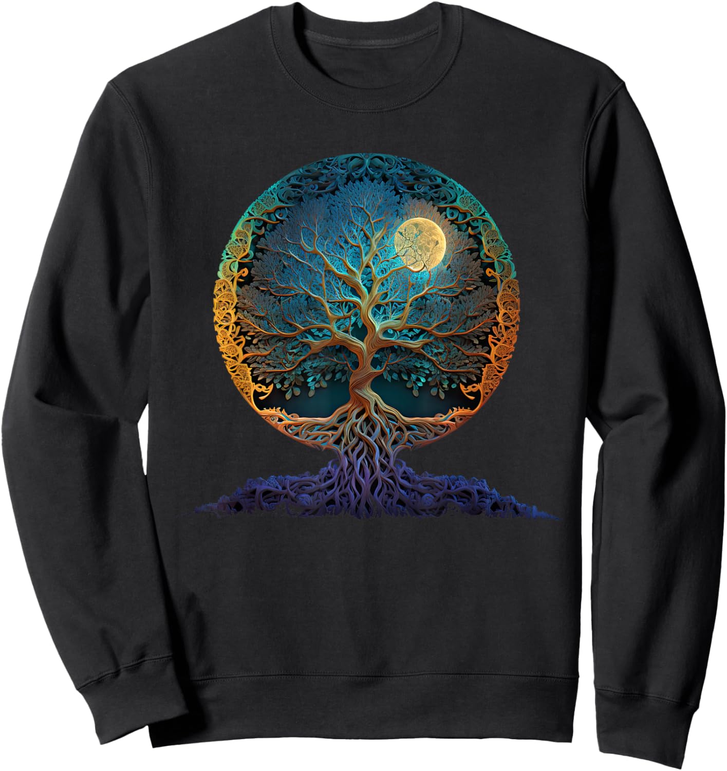 Tree Of Life Yoga Zen Namaste Meditation Sweatshirt - Sweatshirt | Black