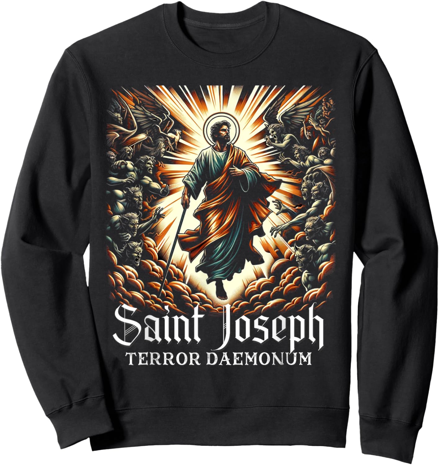 Saint Joseph Catholic Father And Worker Sweatshirt - Sweatshirt | Black