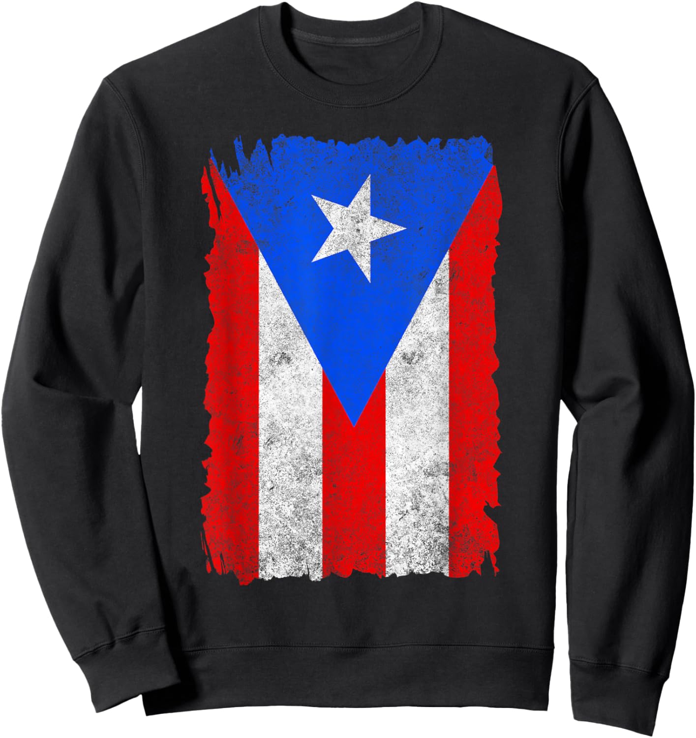 Vintage Boricua Puerto Rican Puerto Rico PR Flag Pride Roots Sweatshirt - Sweatshirt | Black