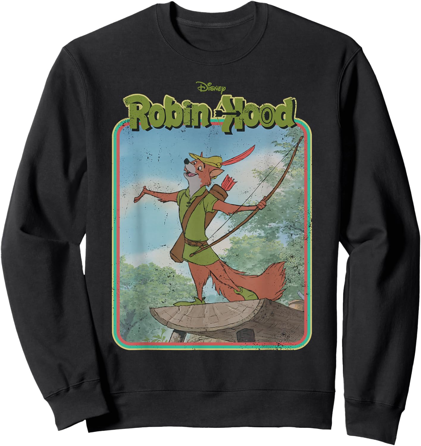 Disney Robin Hood Retro Sweatshirt - Sweatshirt | Black