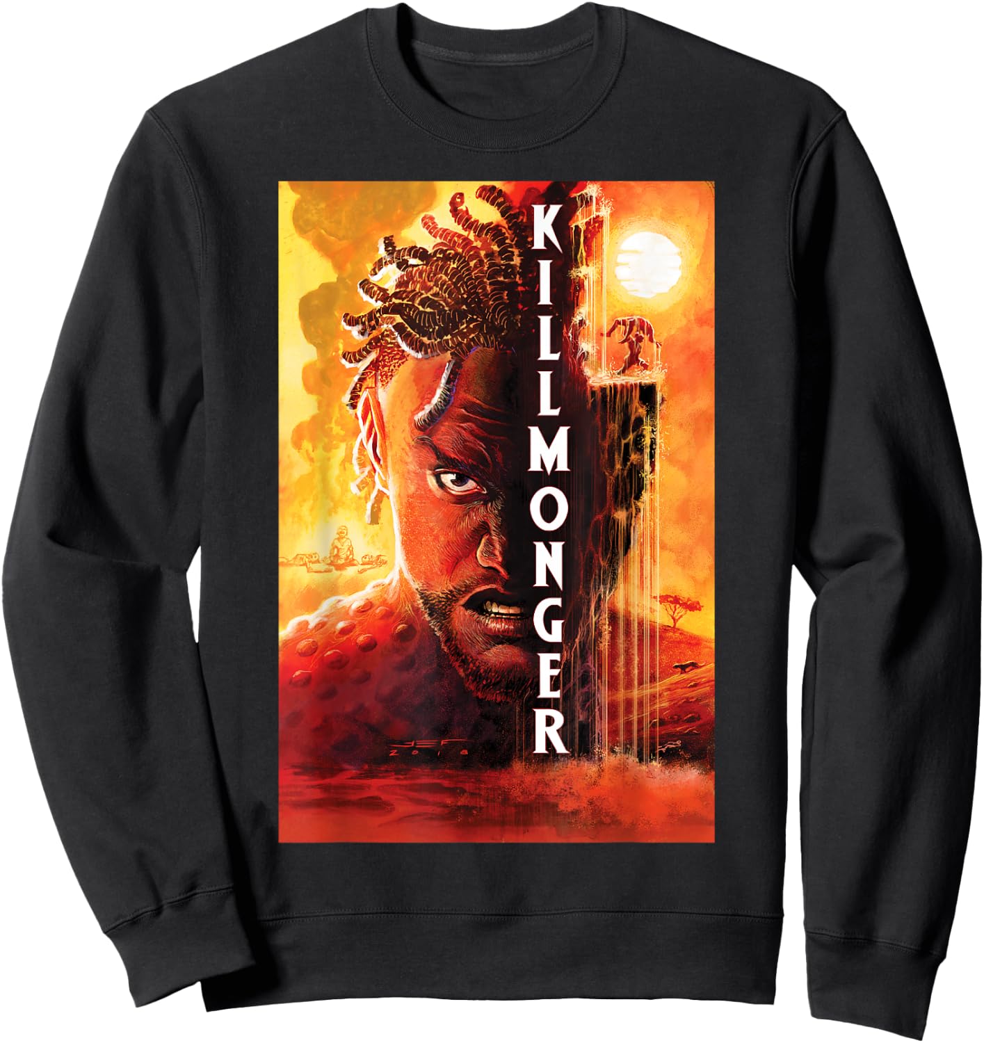 Marvel Comixology Killmonger Revenge Comic Book Cover Sweatshirt - Sweatshirt | Black