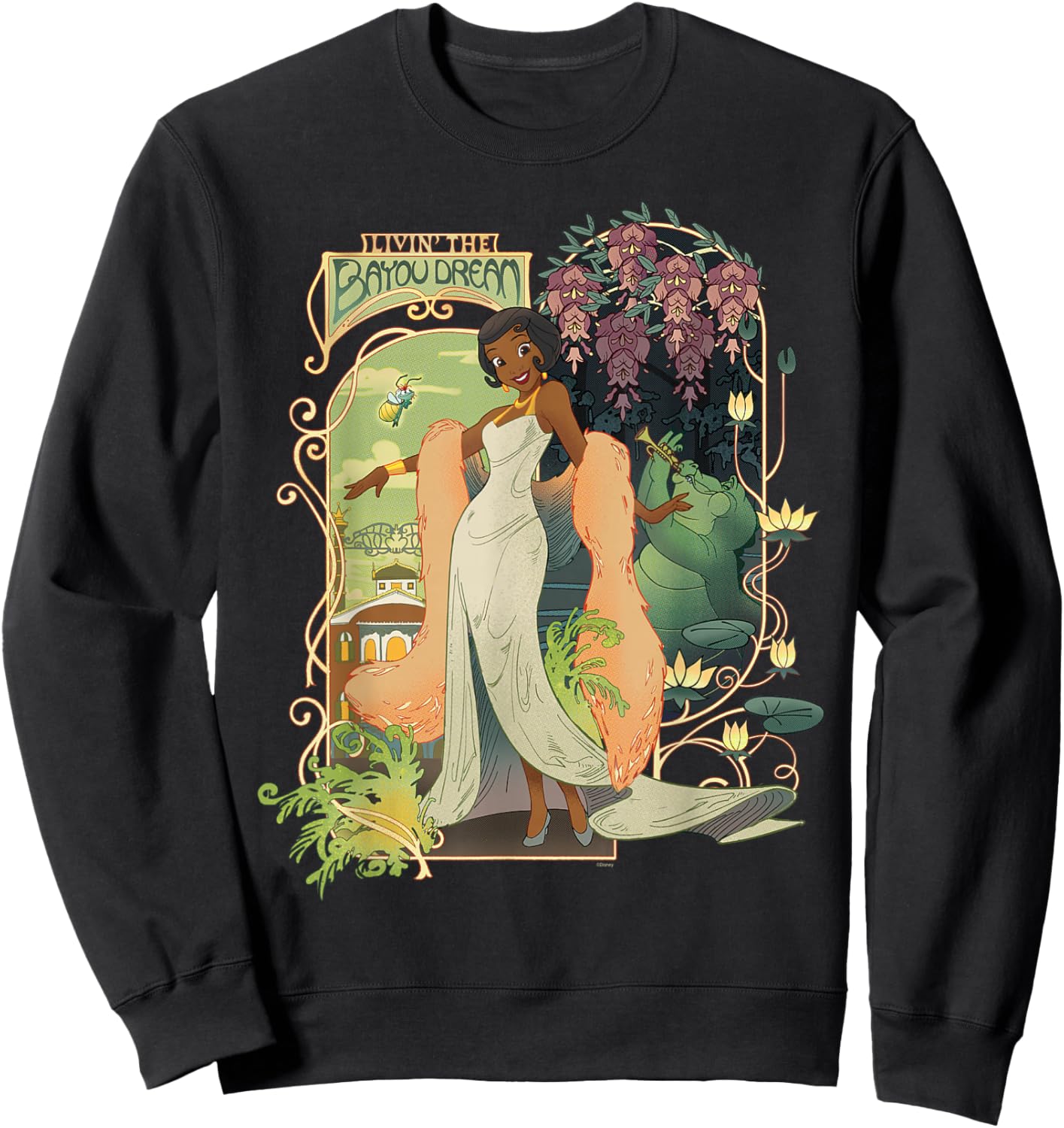 Disney Princess and The Frog Tiana Livin’ The Bayou Dream Sweatshirt - Sweatshirt | Black