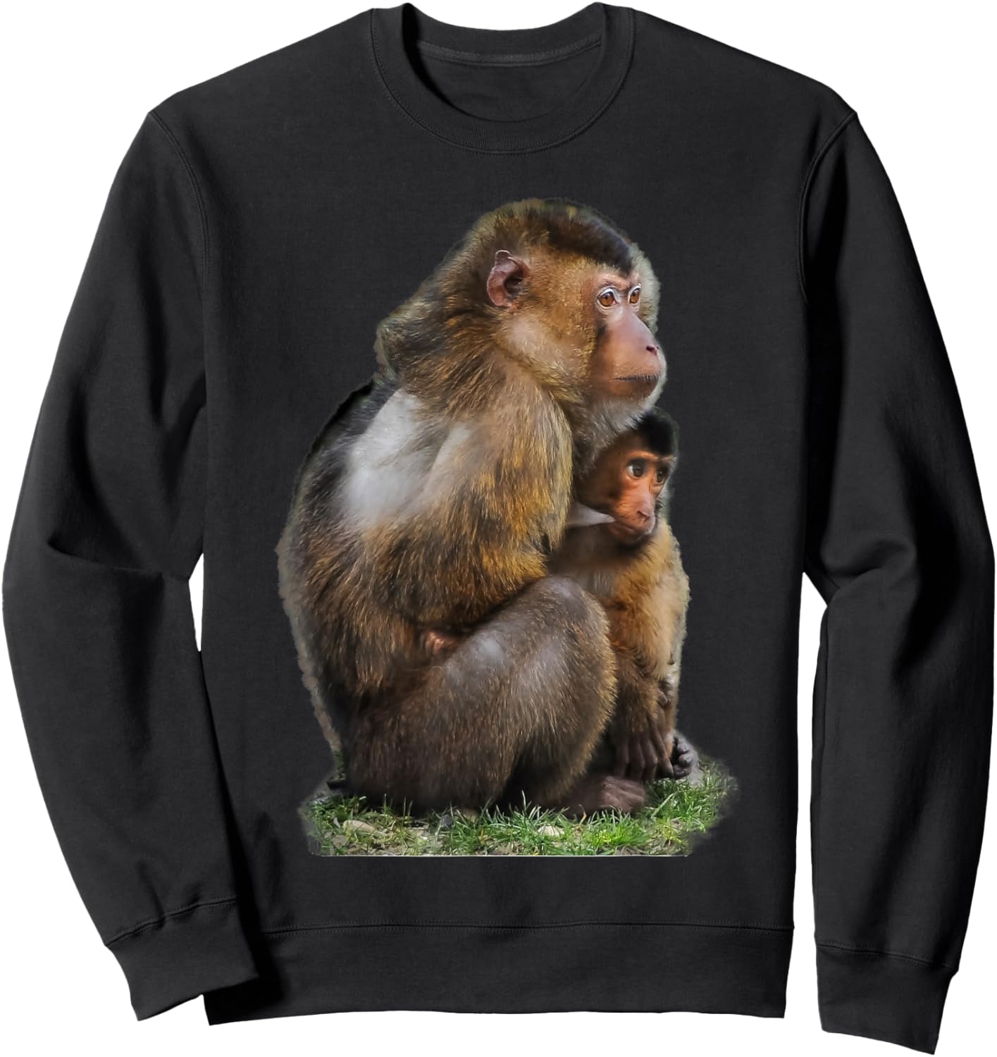 Really Like Macaque Monkey Macaques Sweatshirt - Sweatshirt | Black