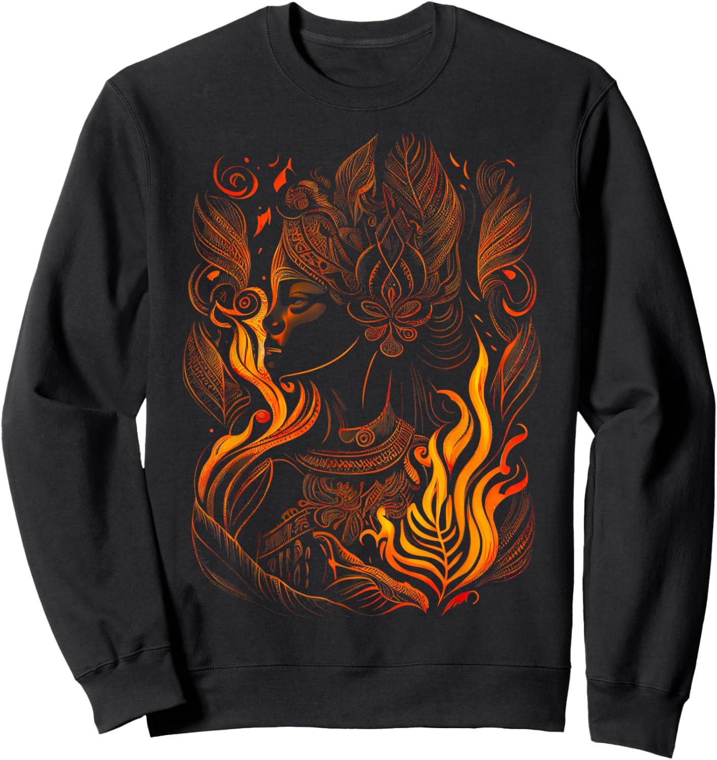 Pele Polynesian Mythology Goddess of Volcanoes Hawaiian Sweatshirt - Sweatshirt | Black
