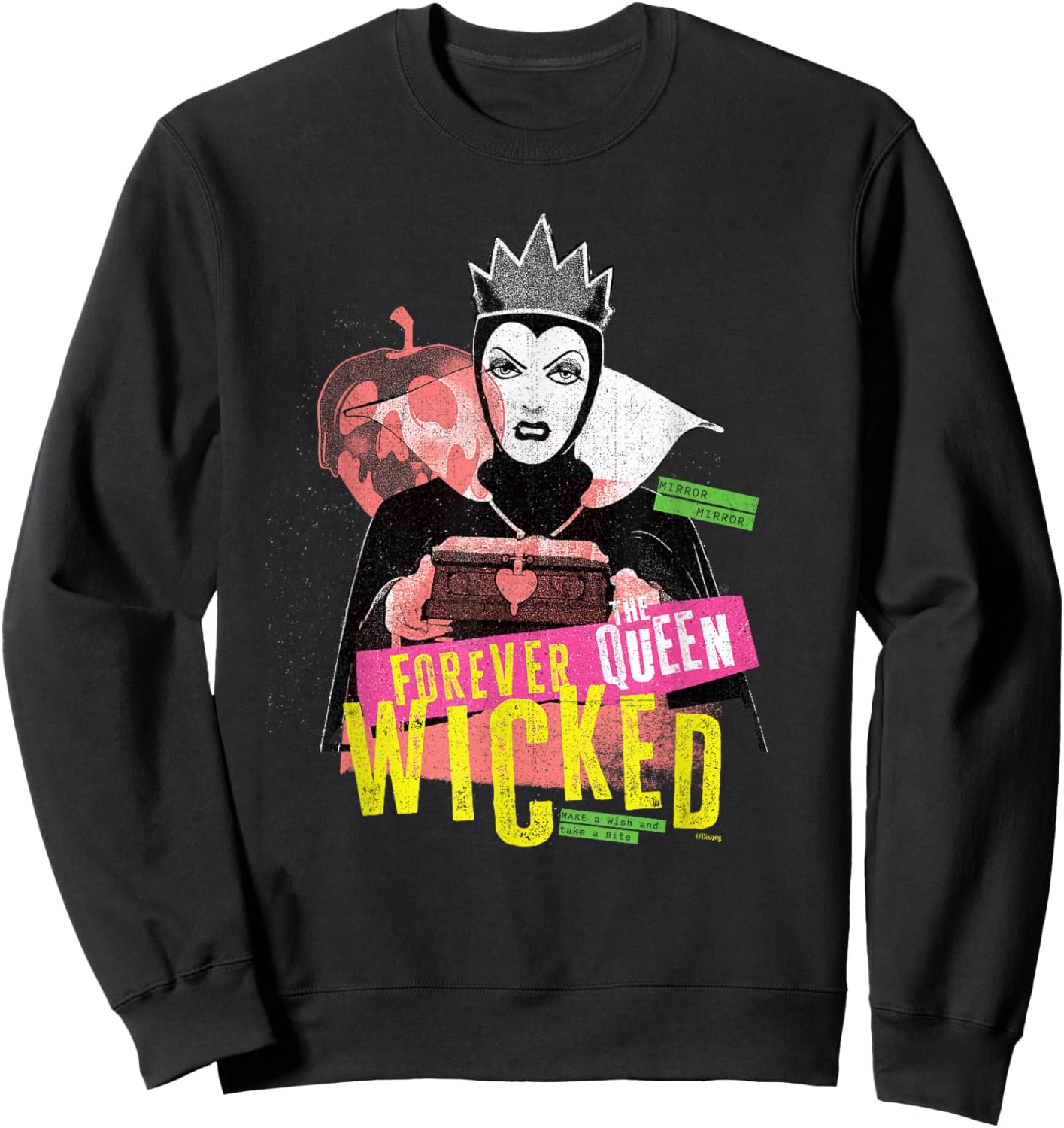 Disney Villains Snow White Evil Queen Forever Wicked Band Sweatshirt - Sweatshirt | Black