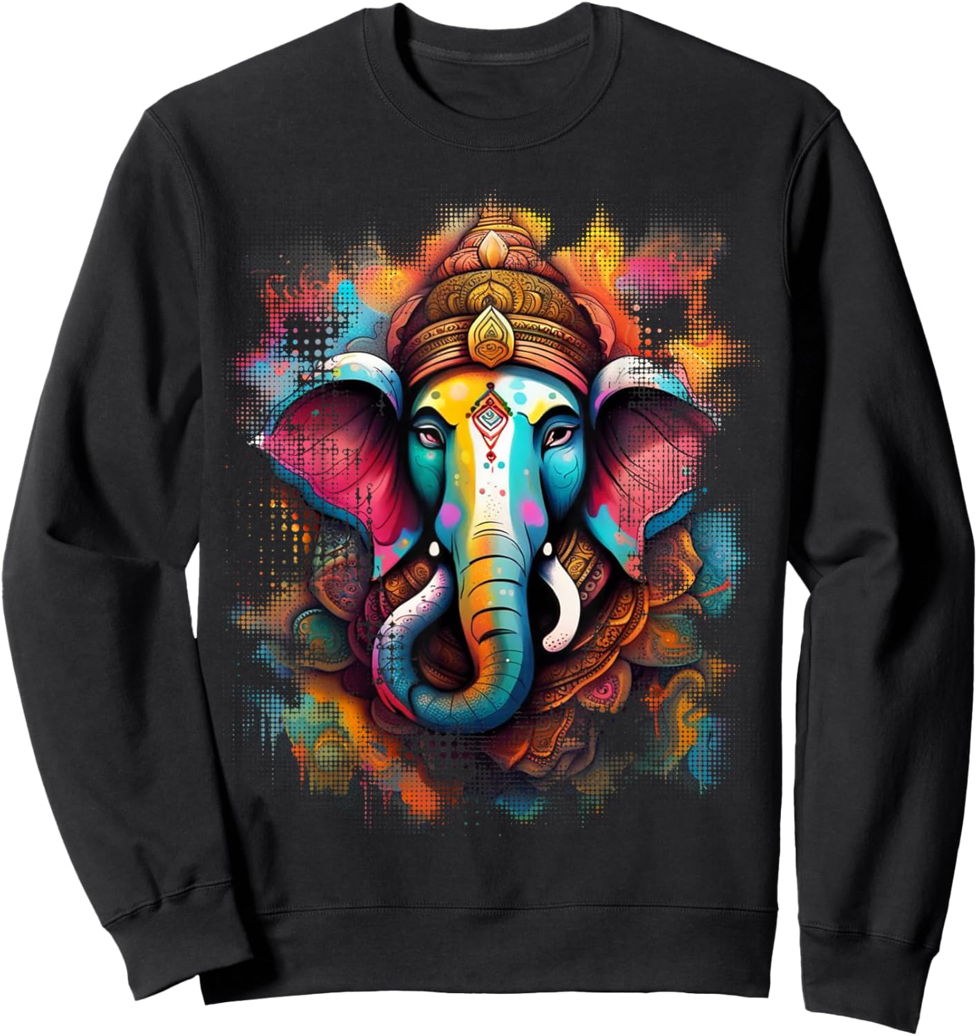 Indian Elephant God Ganesha Ganesh, Ganapati, Vinayaka Sweatshirt - Sweatshirt | Black