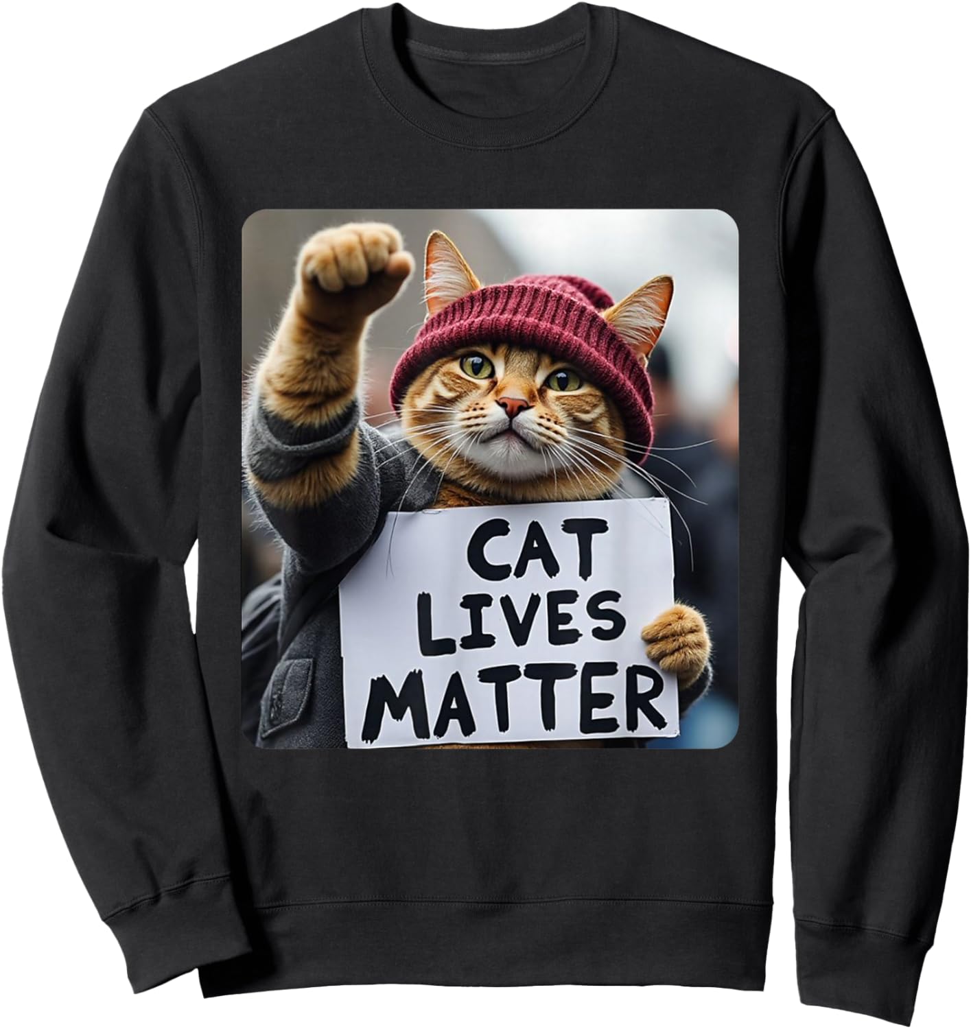 Donald Trump 2024 Cats, Cat Lives Matter Trump Sweatshirt - Sweatshirt | Black