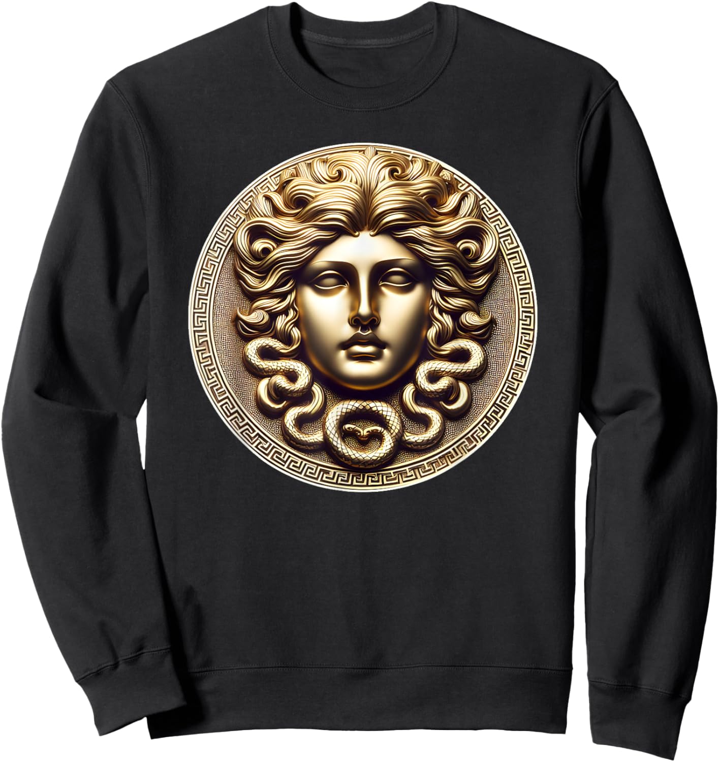 Medusa Head Myth Gorgon Snake Hair Greek Mythology Gift Sweatshirt - Sweatshirt | Black