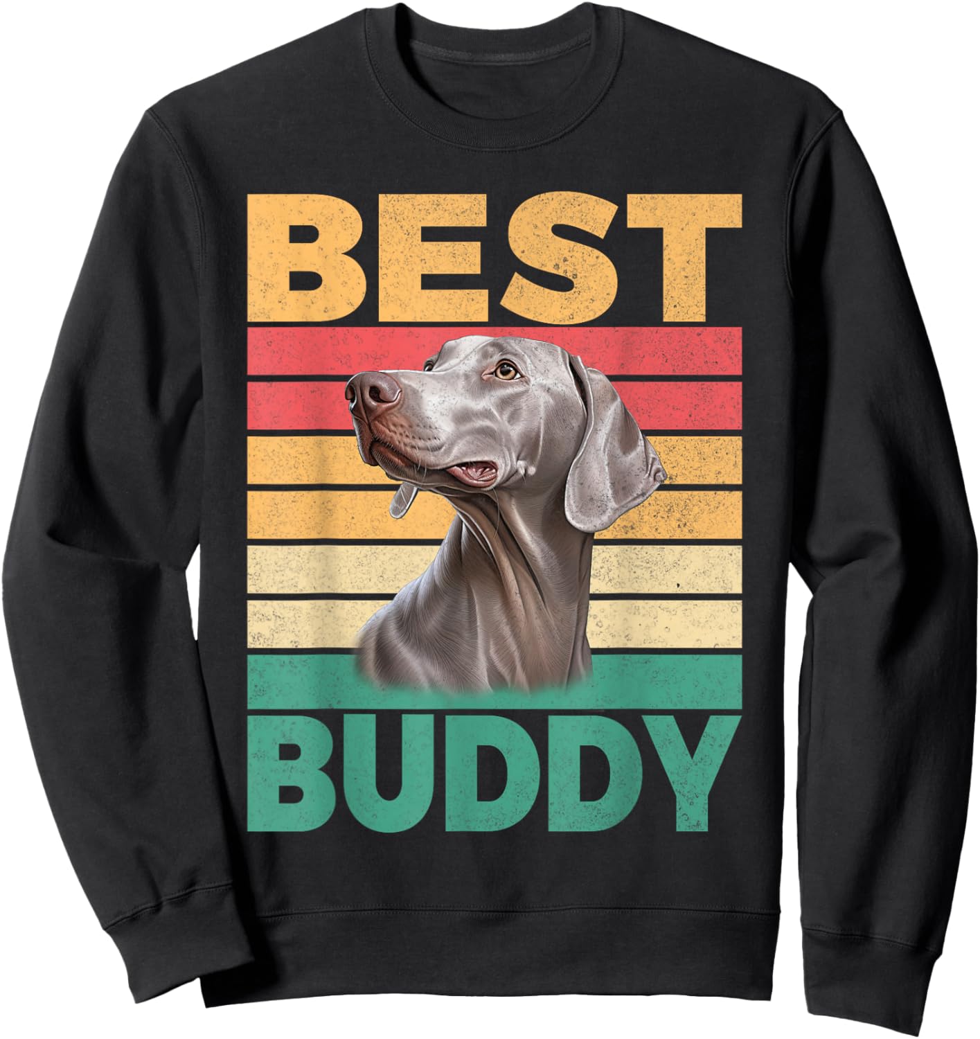 Best Buddy Weimaraner Sweatshirt - Sweatshirt | Black