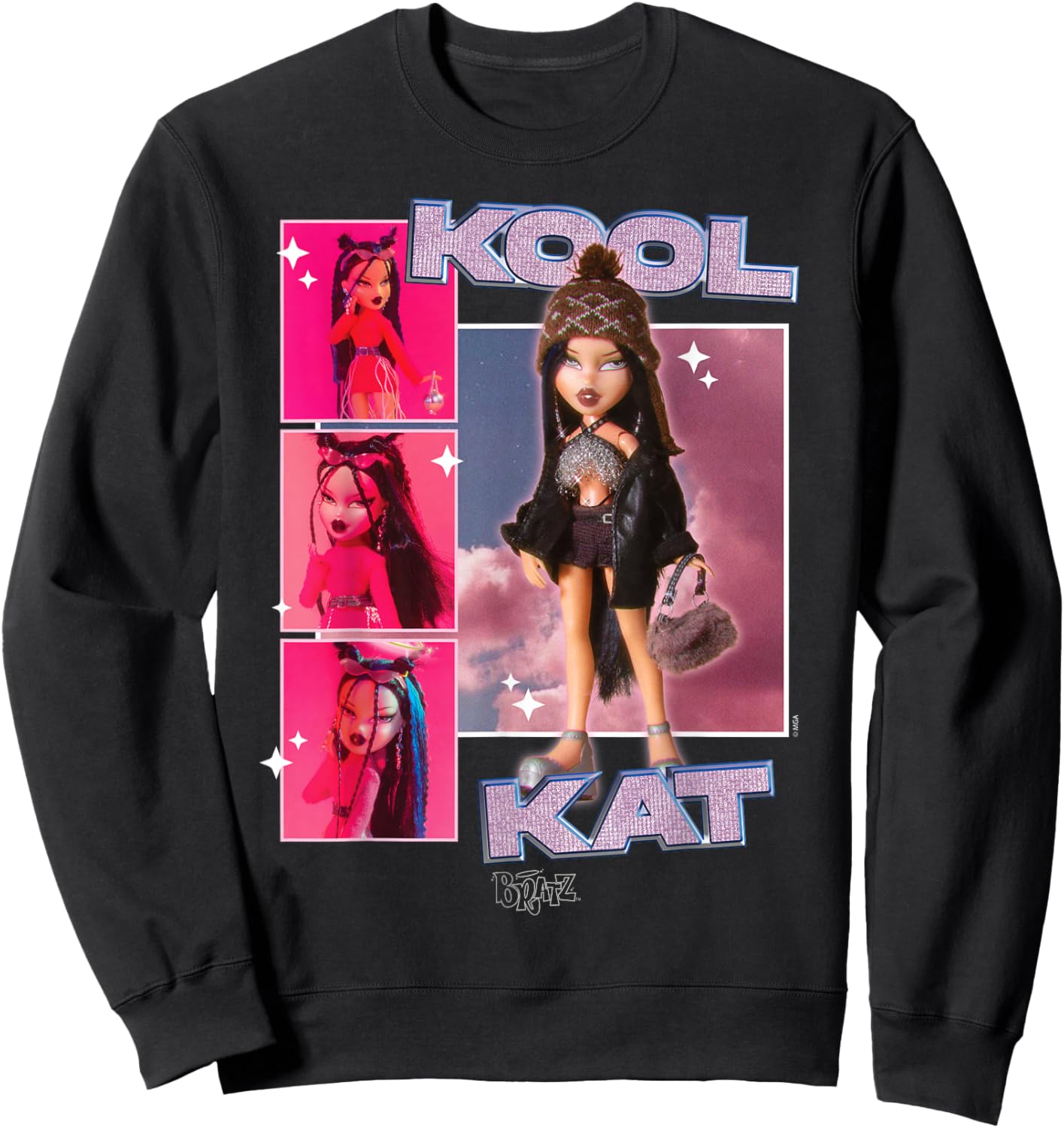 Bratz - Jade Kool Cat Doll Collage Sweatshirt - Sweatshirt | Black