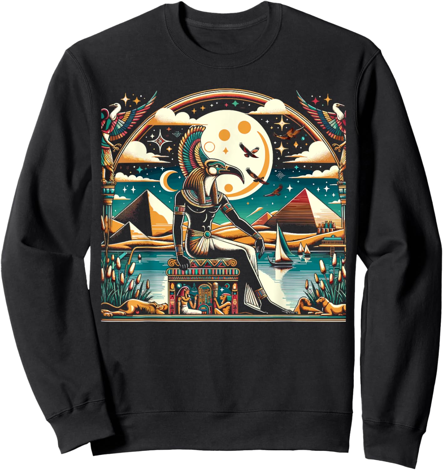Thoth Egyptian Mythology Diety Ibis Ancient Egypt Sweatshirt - Sweatshirt | Black