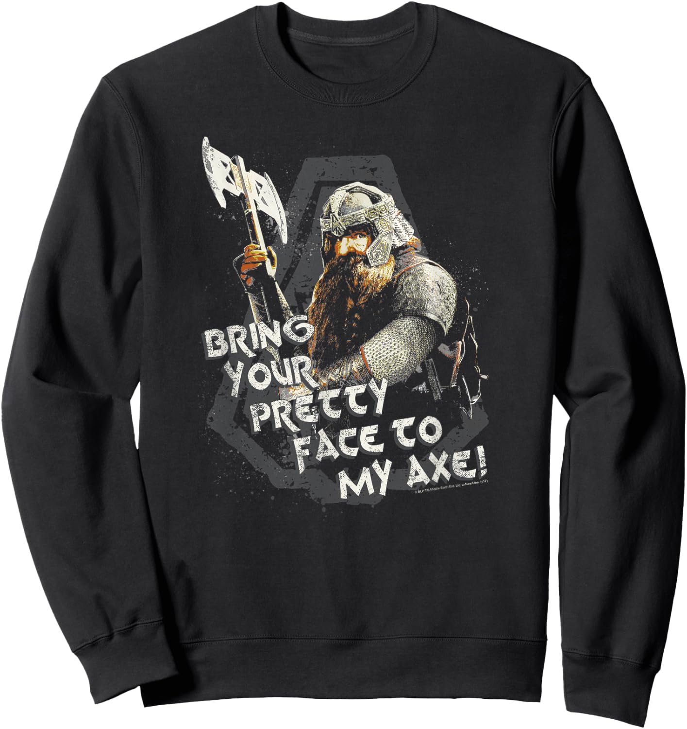 Lord of The Rings Gimli Pretty Face Small Sweatshirt - Sweatshirt | Black