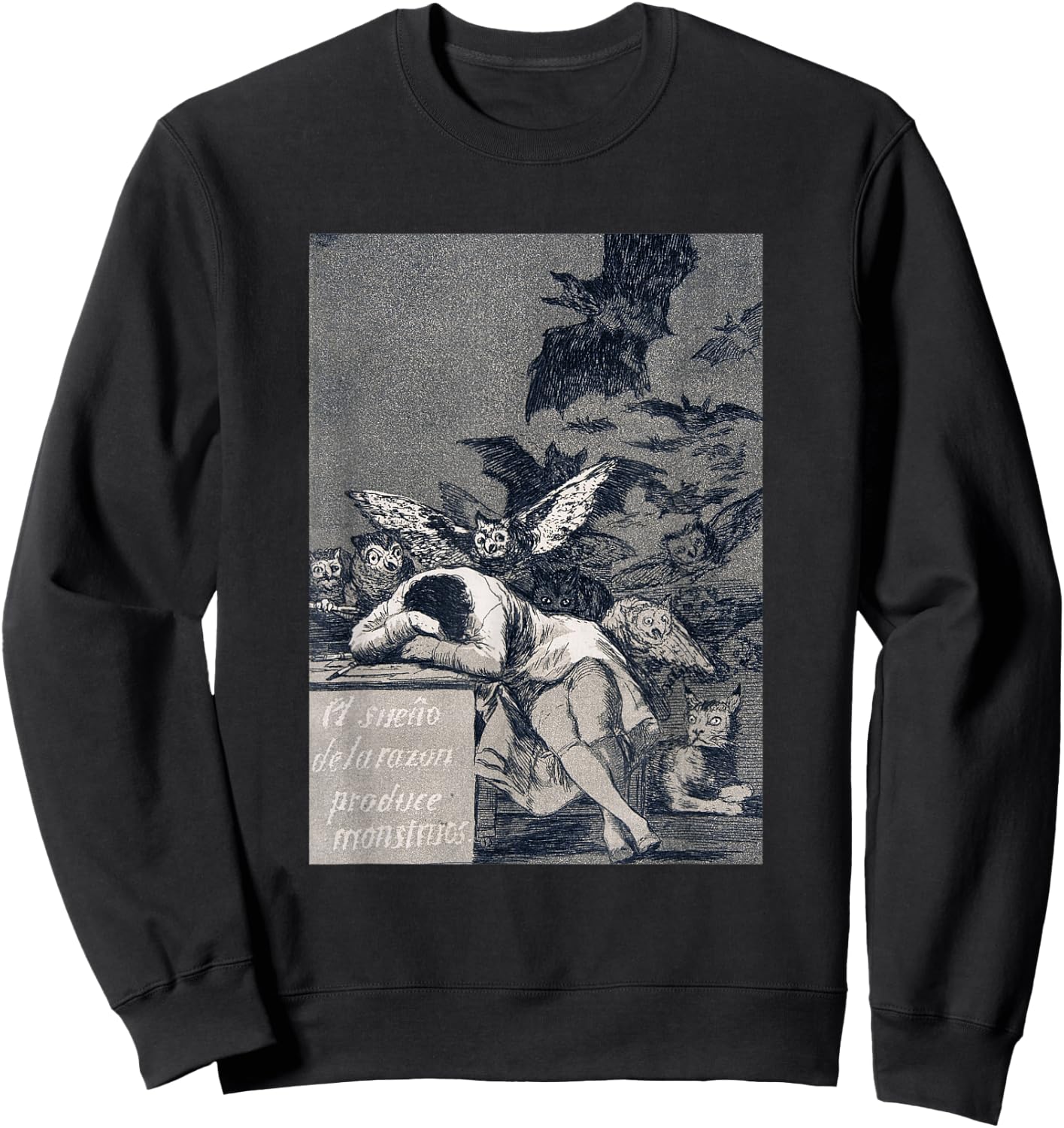 Francisco Goya - The Sleep of Reason Produces Monsters Sweatshirt - Sweatshirt | Black