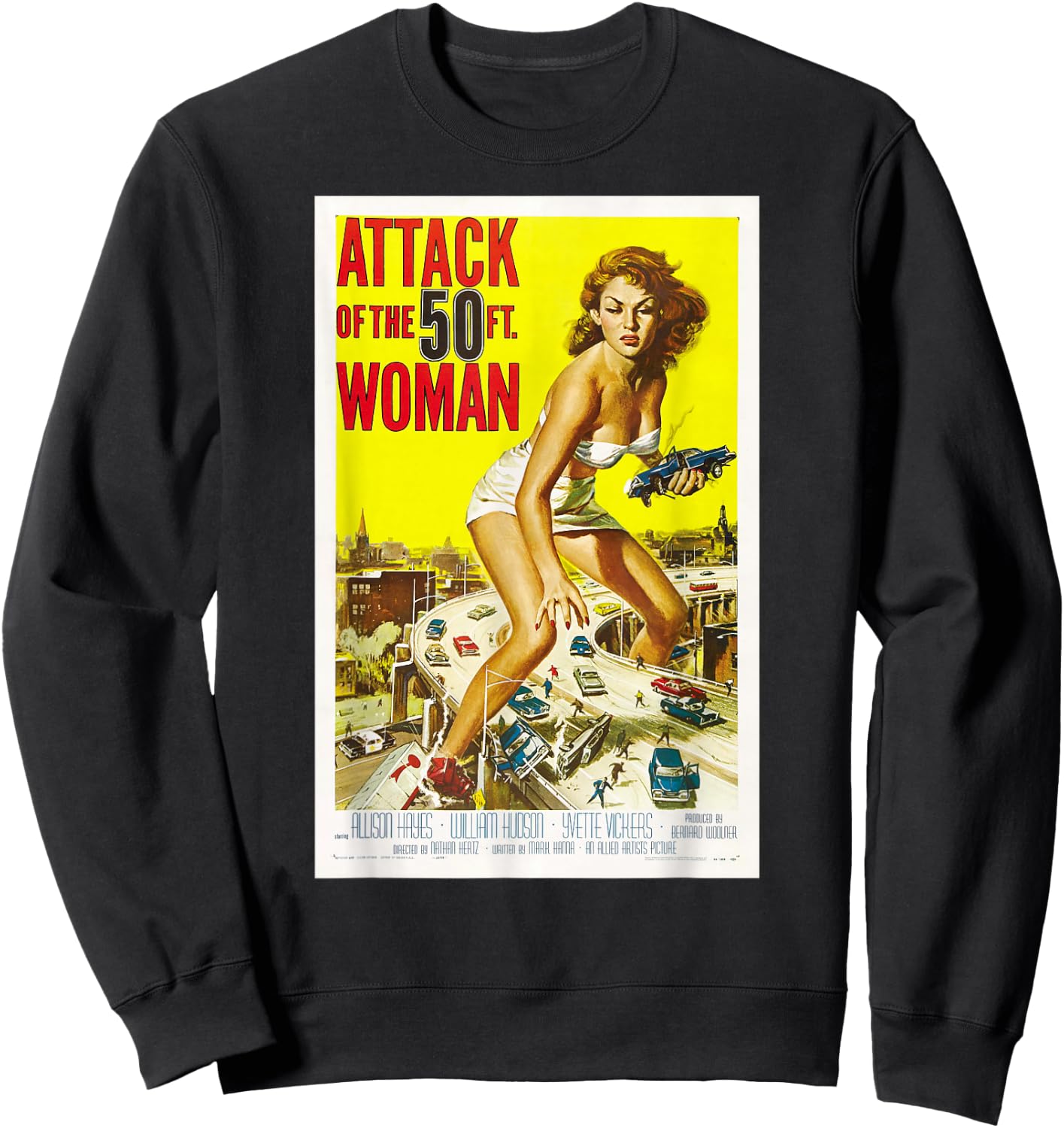 Attack of The 50ft Woman - Vintage Movie Poster Sweatshirt - Sweatshirt | Black