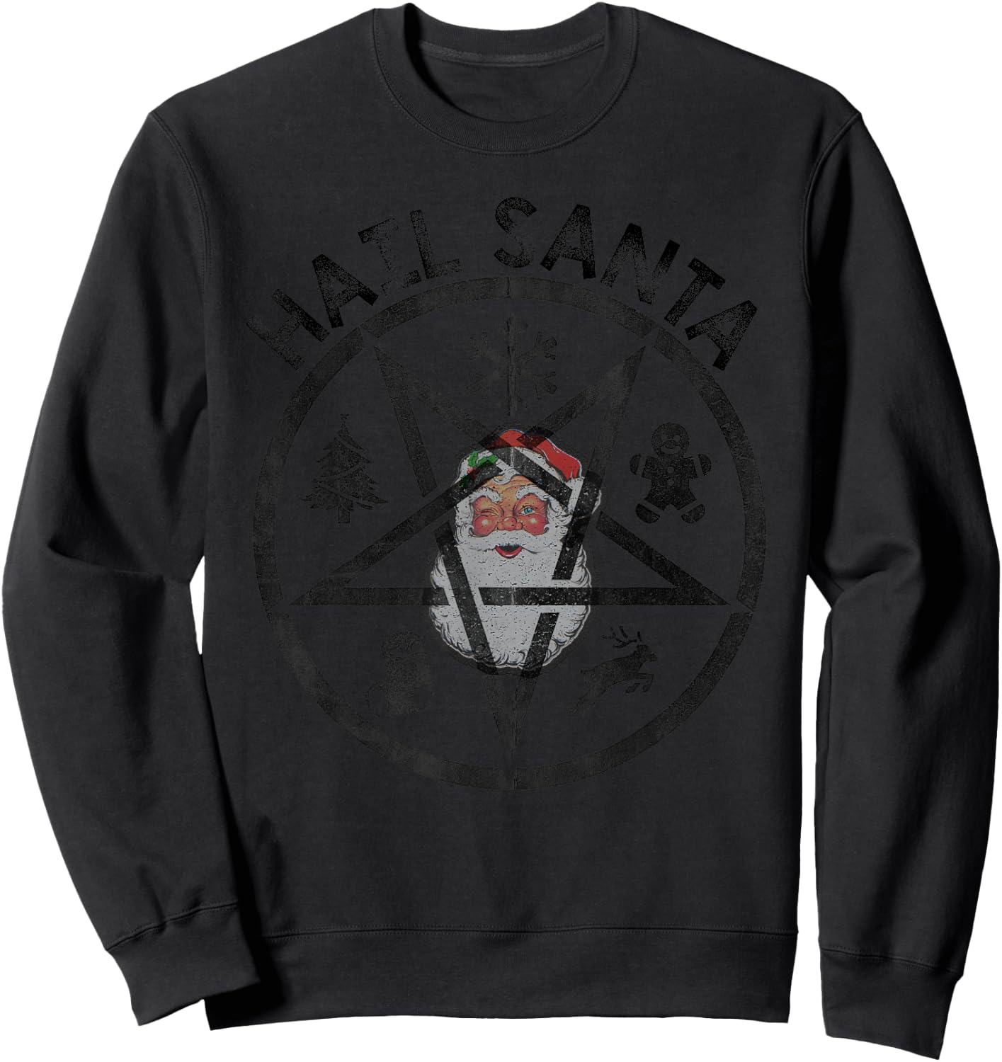 Hail Santa - Not Satan Sweatshirt - Sweatshirt | Black