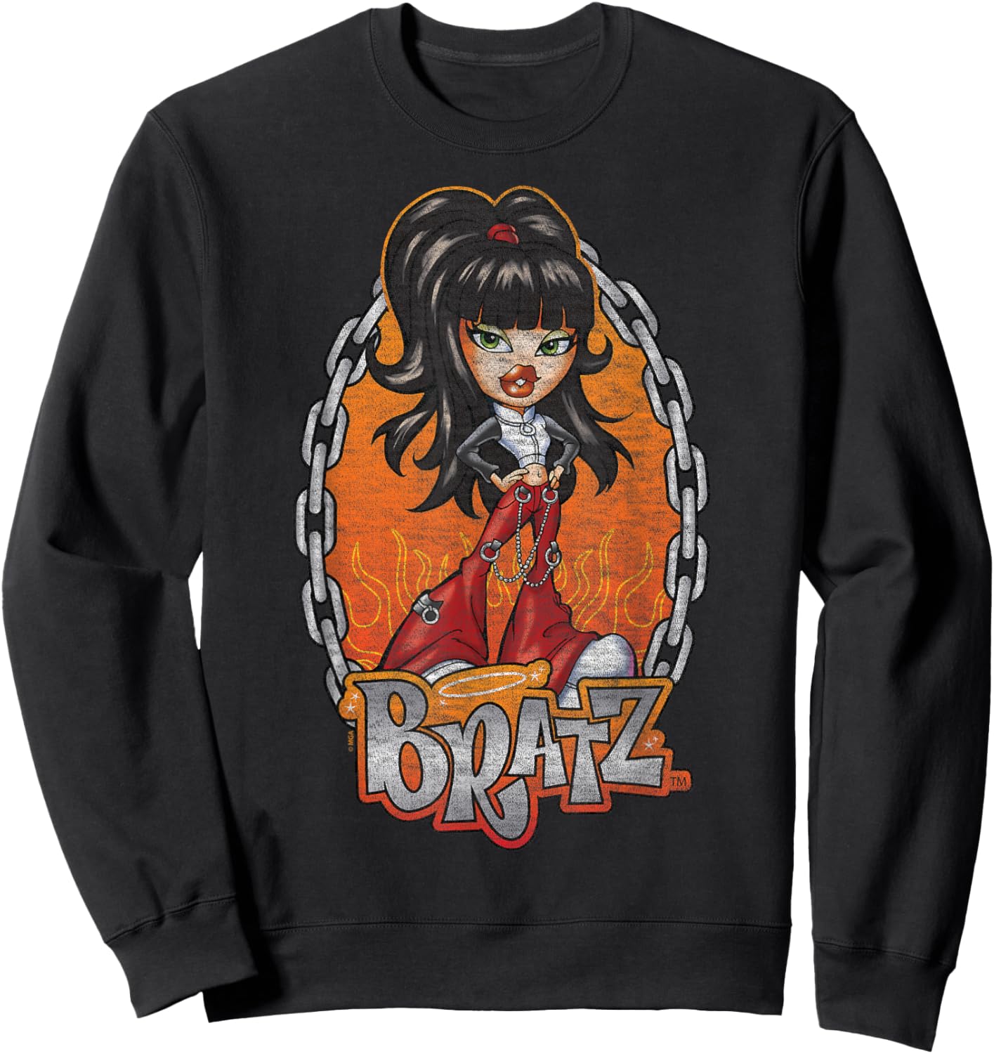 Bratz - Jade Chain and Flames Sweatshirt - Sweatshirt | Black