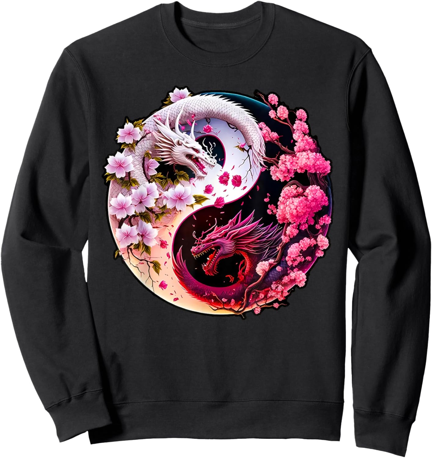 Dragon Yin Yang Chinese New Year 2024 Year Of The Dragon Sweatshirt - Sweatshirt | Black