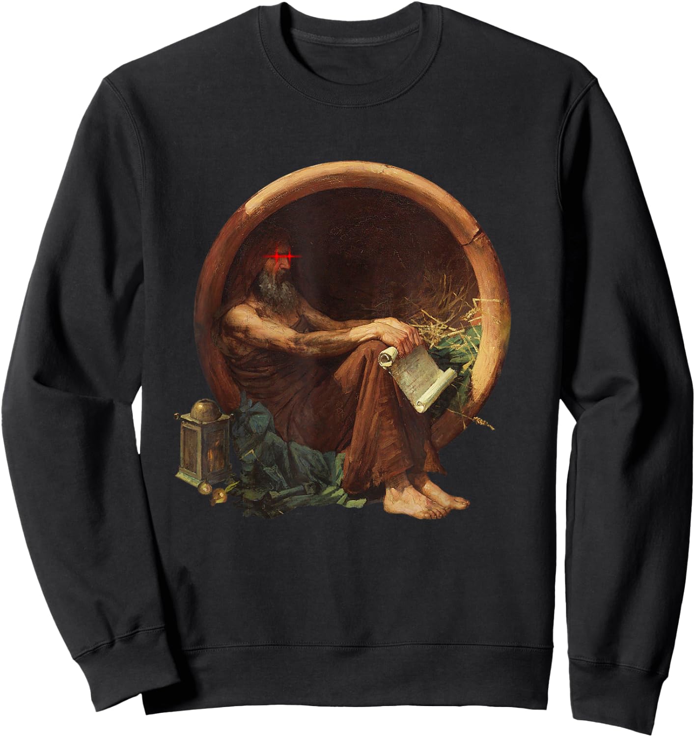 Diogenes gets Triggered - Mad Philosopher Sweatshirt - Sweatshirt | Black