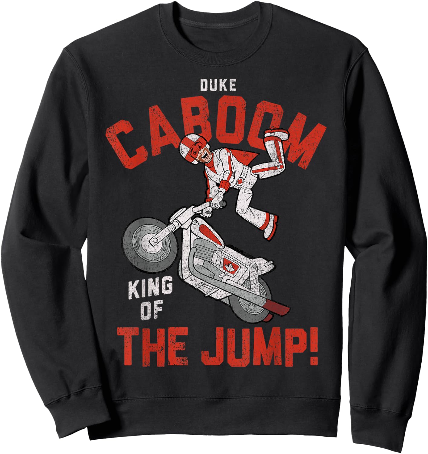 Disney Pixar Toy Story Duke Caboom King Of The Jump Sweatshirt - Sweatshirt | Black
