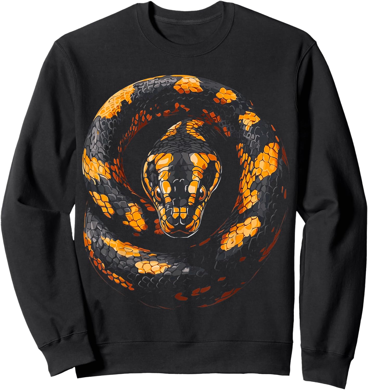 Snake Animal Graphic Artwork Snake Sweatshirt - Sweatshirt | Black