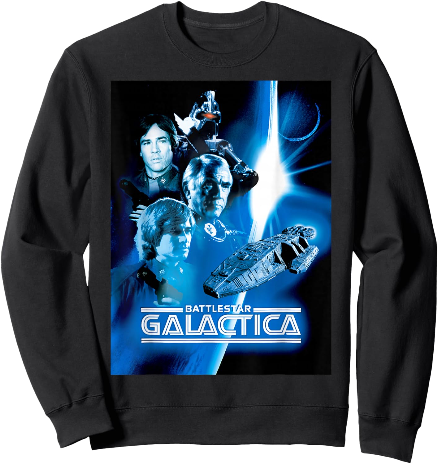 Battlestar Galactica Blue Hue Classic Poster Sweatshirt - Sweatshirt | Black