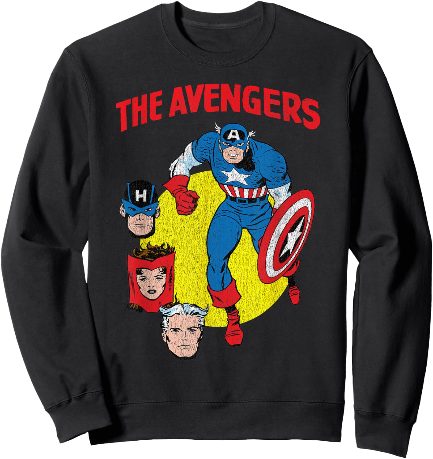 Marvel The Avengers Captain America Retro Sweatshirt - Sweatshirt | Black