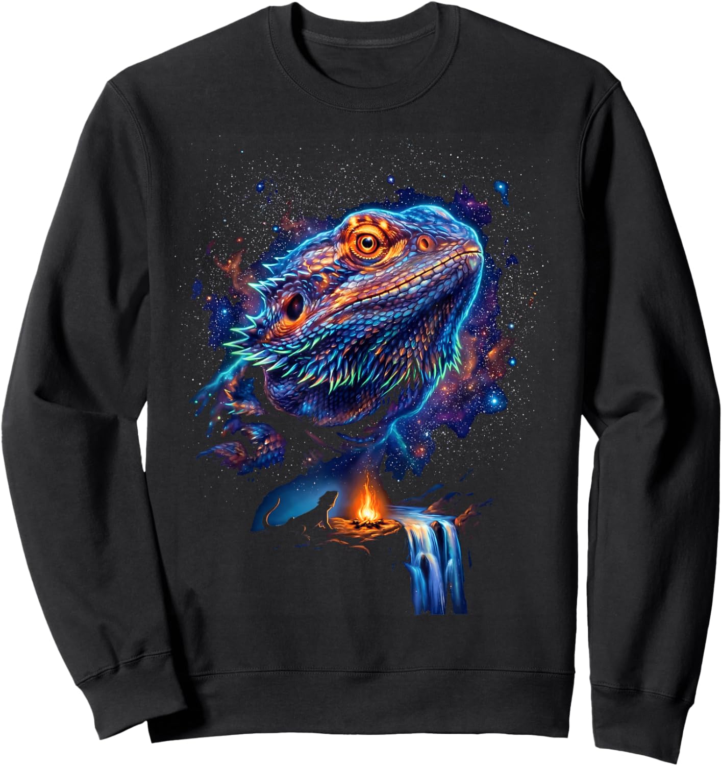 Bearded Dragon Art for Exotic Pet Enthusiasts Sweatshirt - Sweatshirt | Black